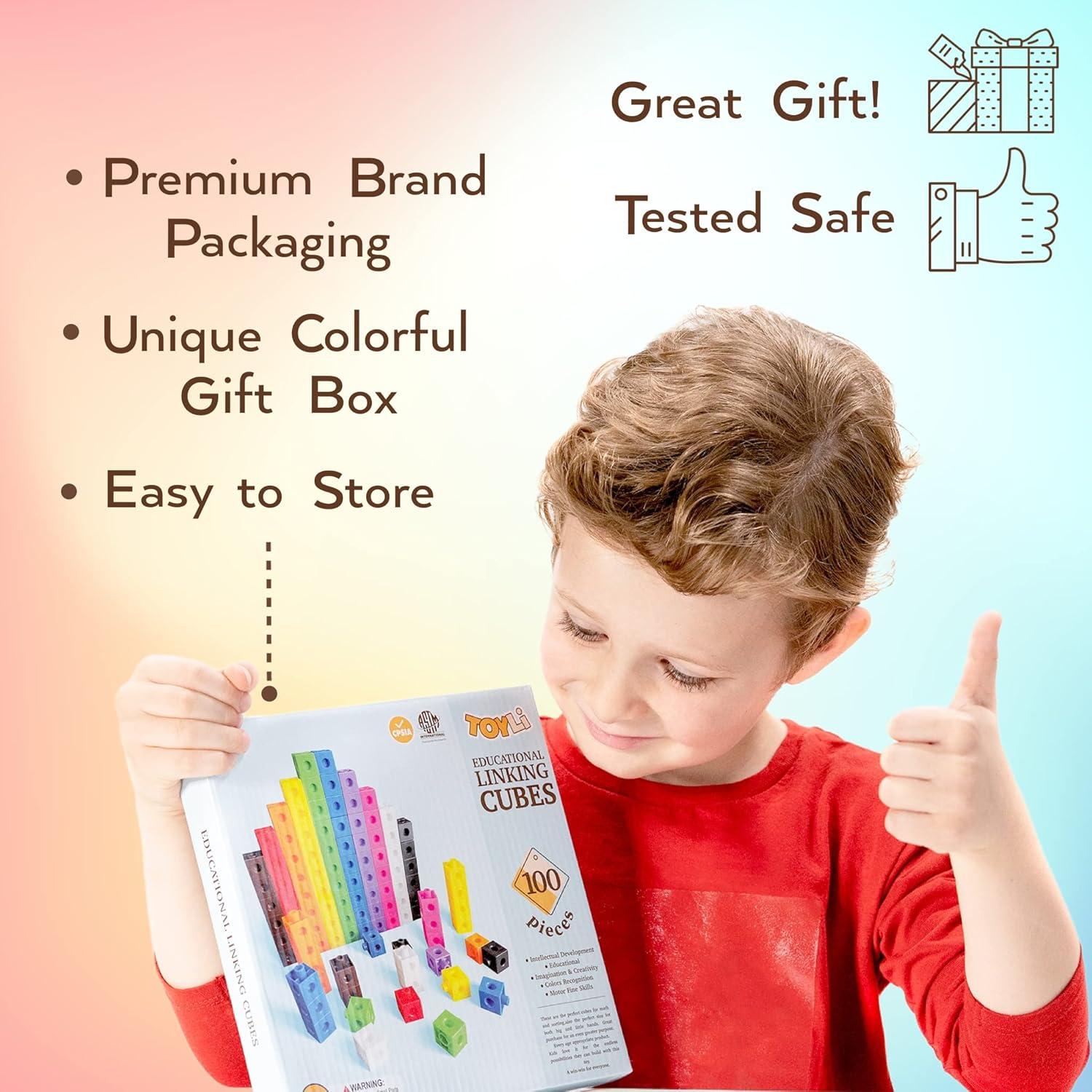 Juego de Cubos Enlazables TOYLI 100 Piezas Juguete Educativo