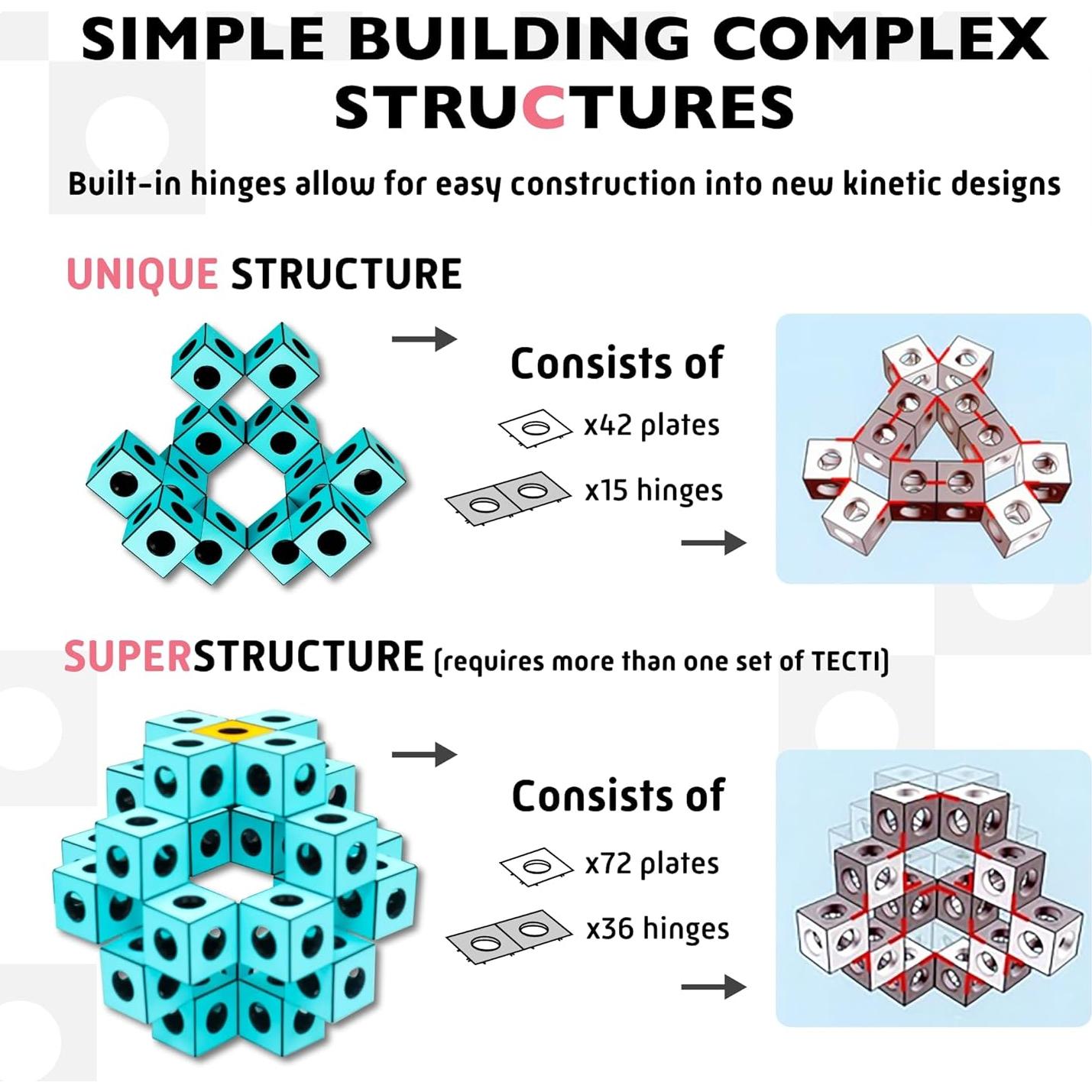 Paquete Educativo TECTI Kinetic - Cubos STEM Dinámicos