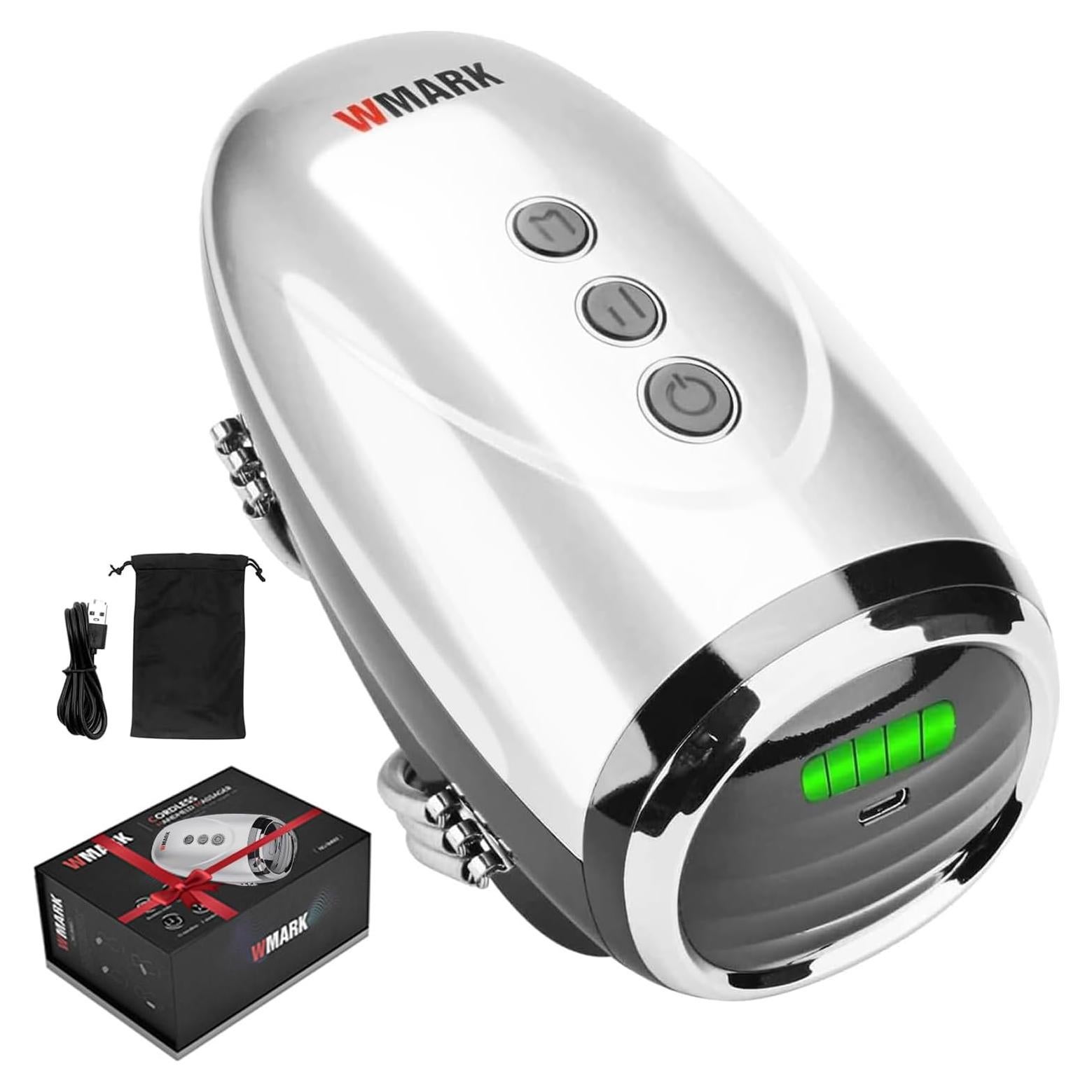 Masajeador de Mano Inalámbrico Colorski 2600mAh Plata