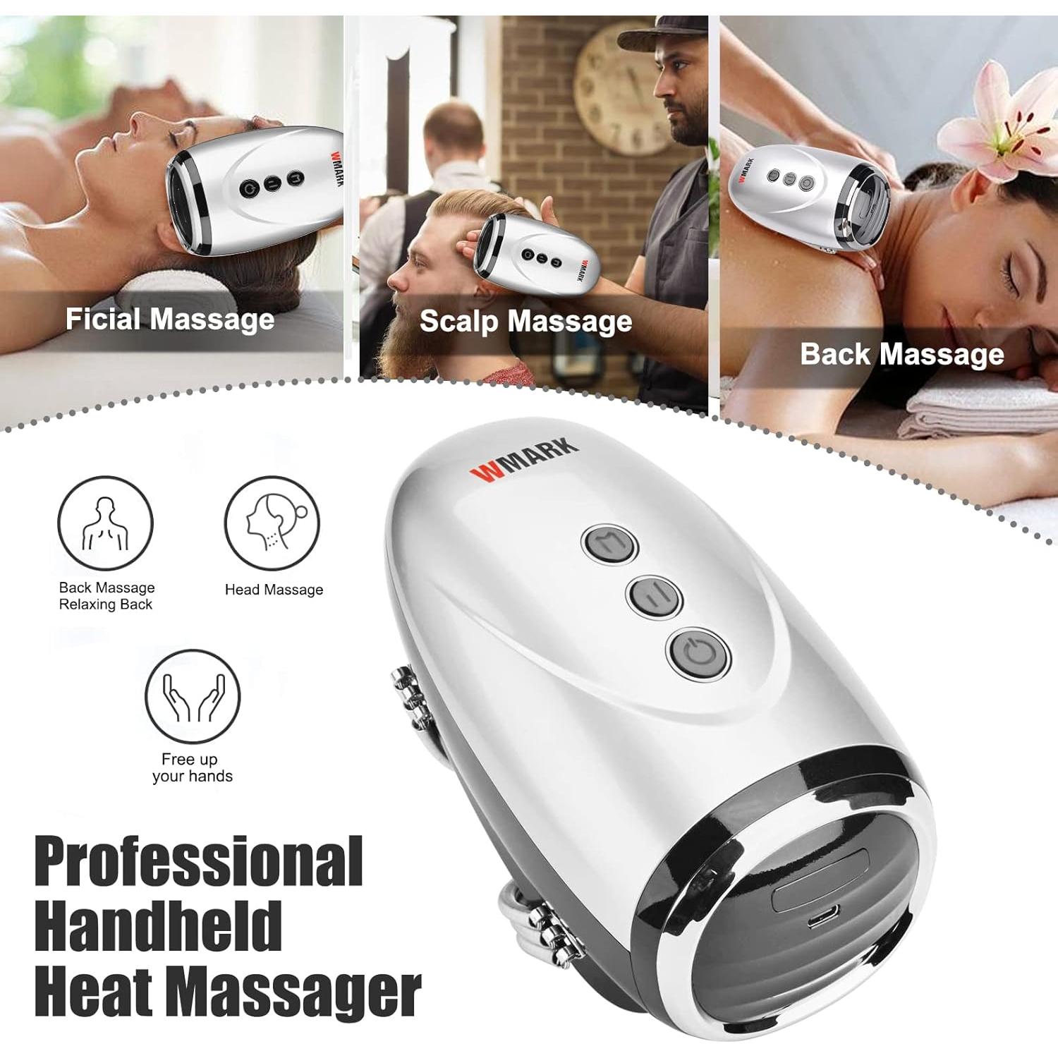 Masajeador de Mano Inalámbrico Colorski 2600mAh Plata