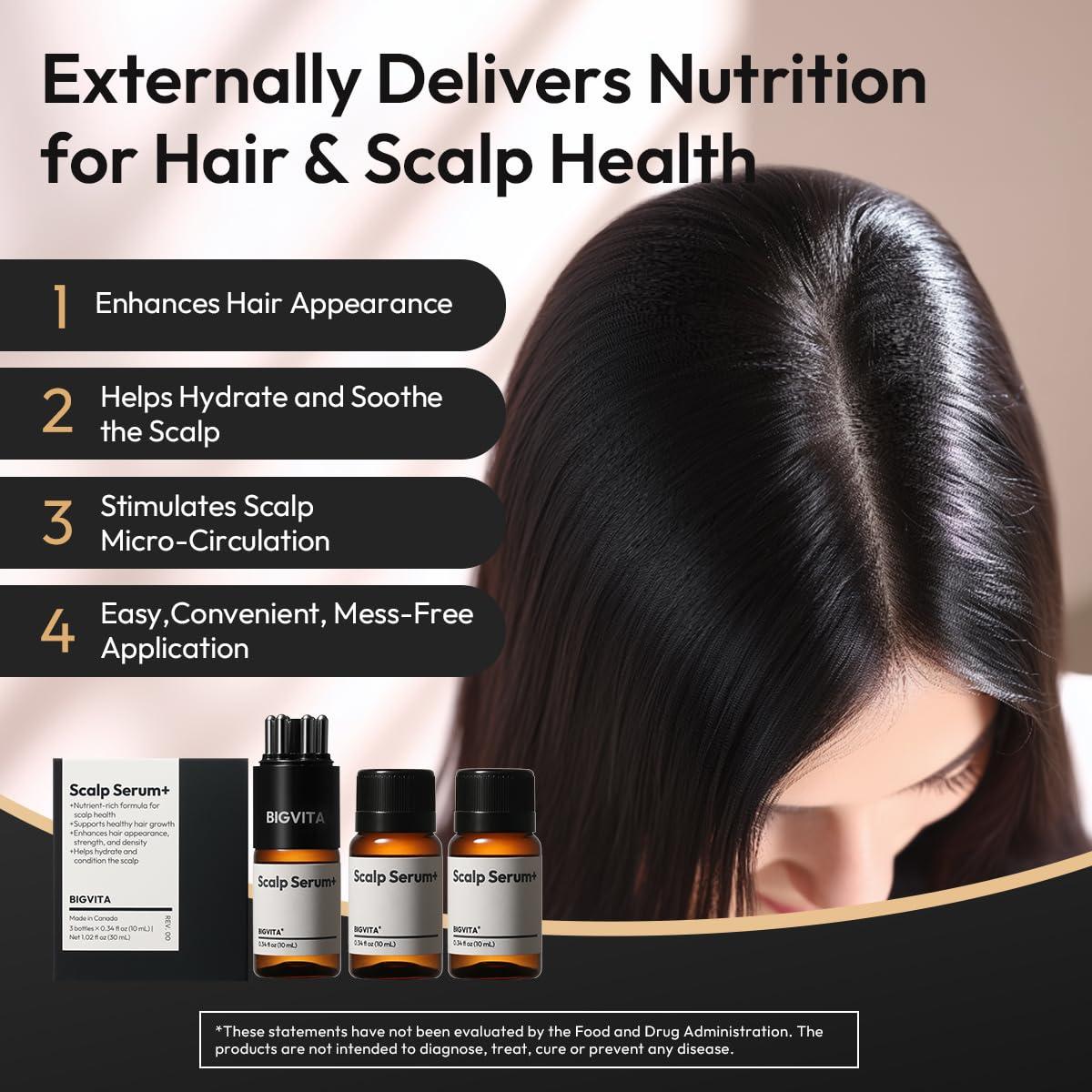 Suero Capilar BIGVITA con Masajeador | Crecimiento y Alivio Cuero Cabelludo