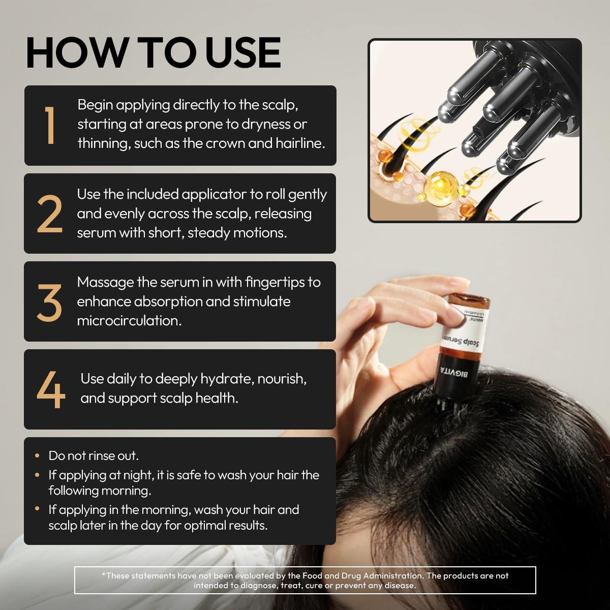 Suero Capilar BIGVITA con Masajeador | Crecimiento y Alivio Cuero Cabelludo