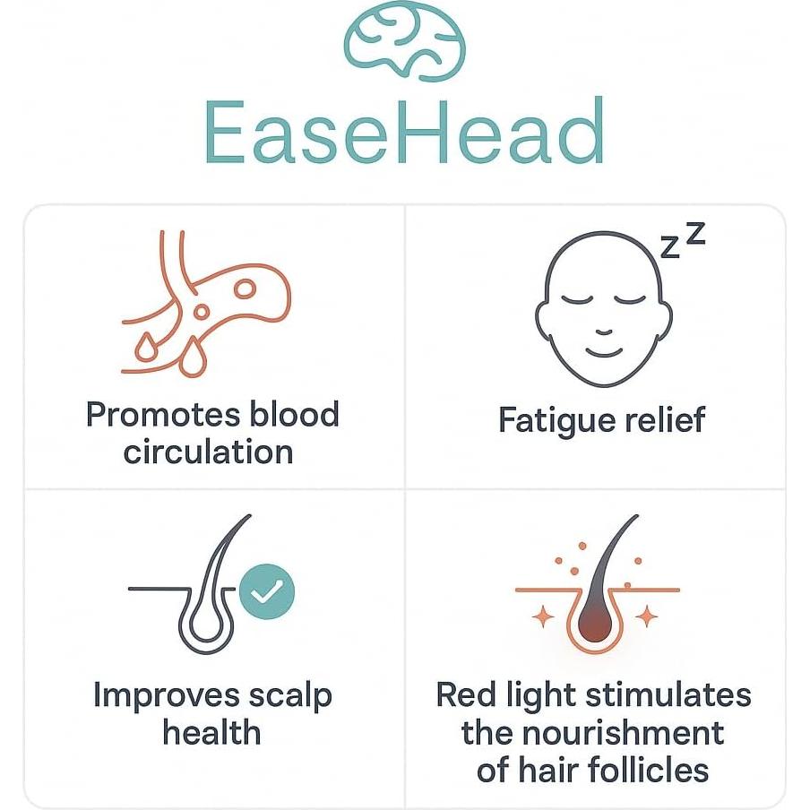 Masajeador Eléctrico EaseHead Inalámbrico para Cuero Cabelludo - Oro