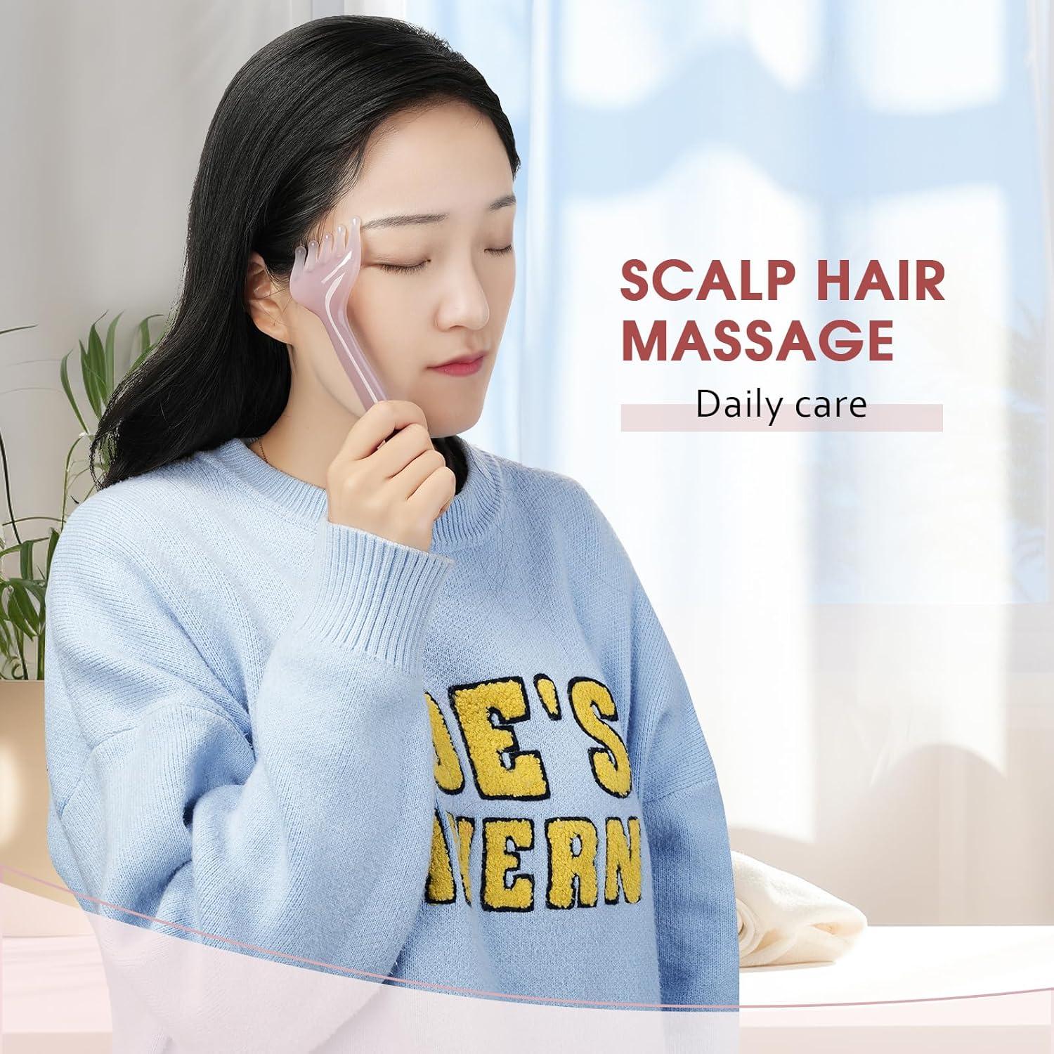 Masajeadores Manuales de Cuero Cabelludo MoyRetty - 2 Piezas Rosa