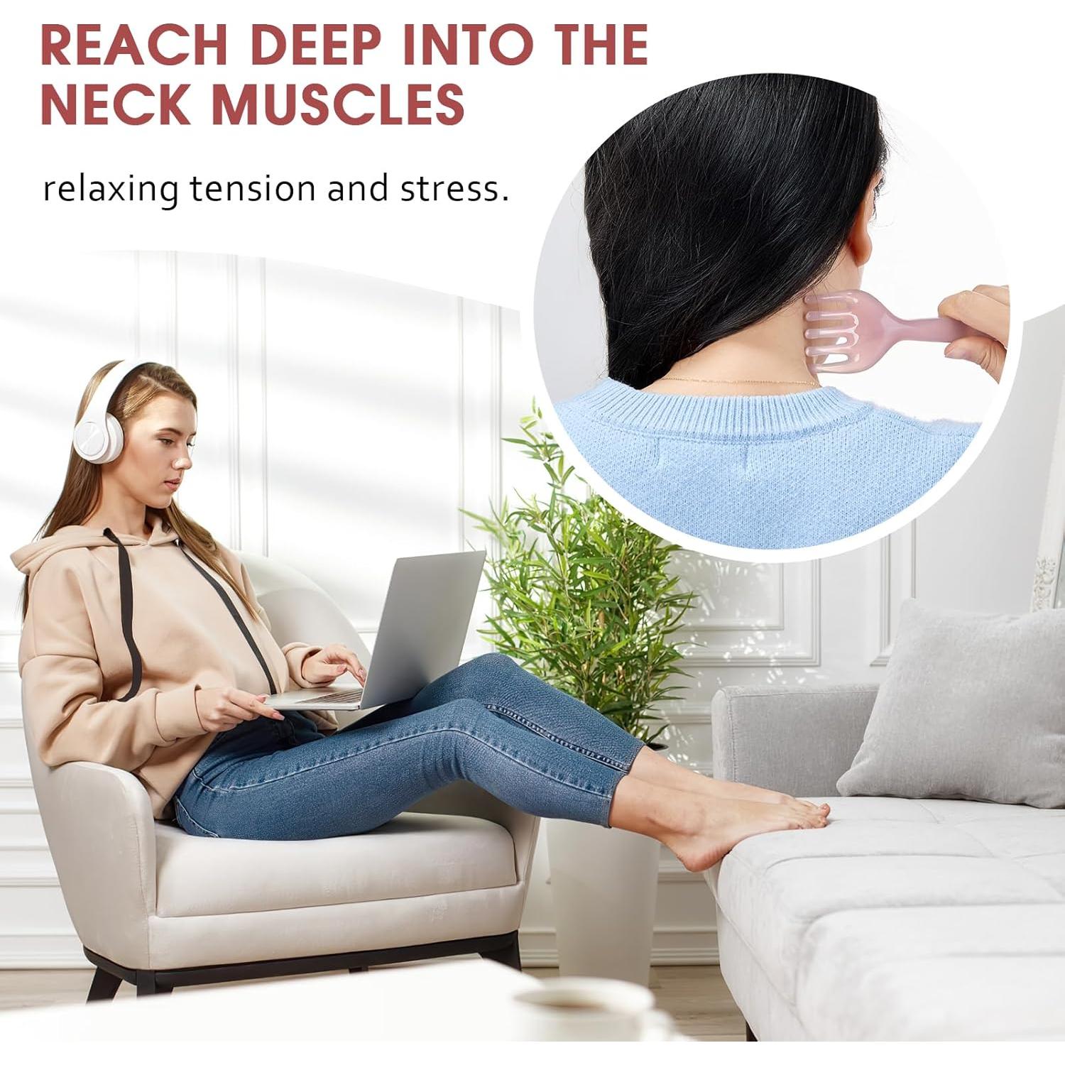 Masajeadores Manuales de Cuero Cabelludo MoyRetty - 2 Piezas Rosa