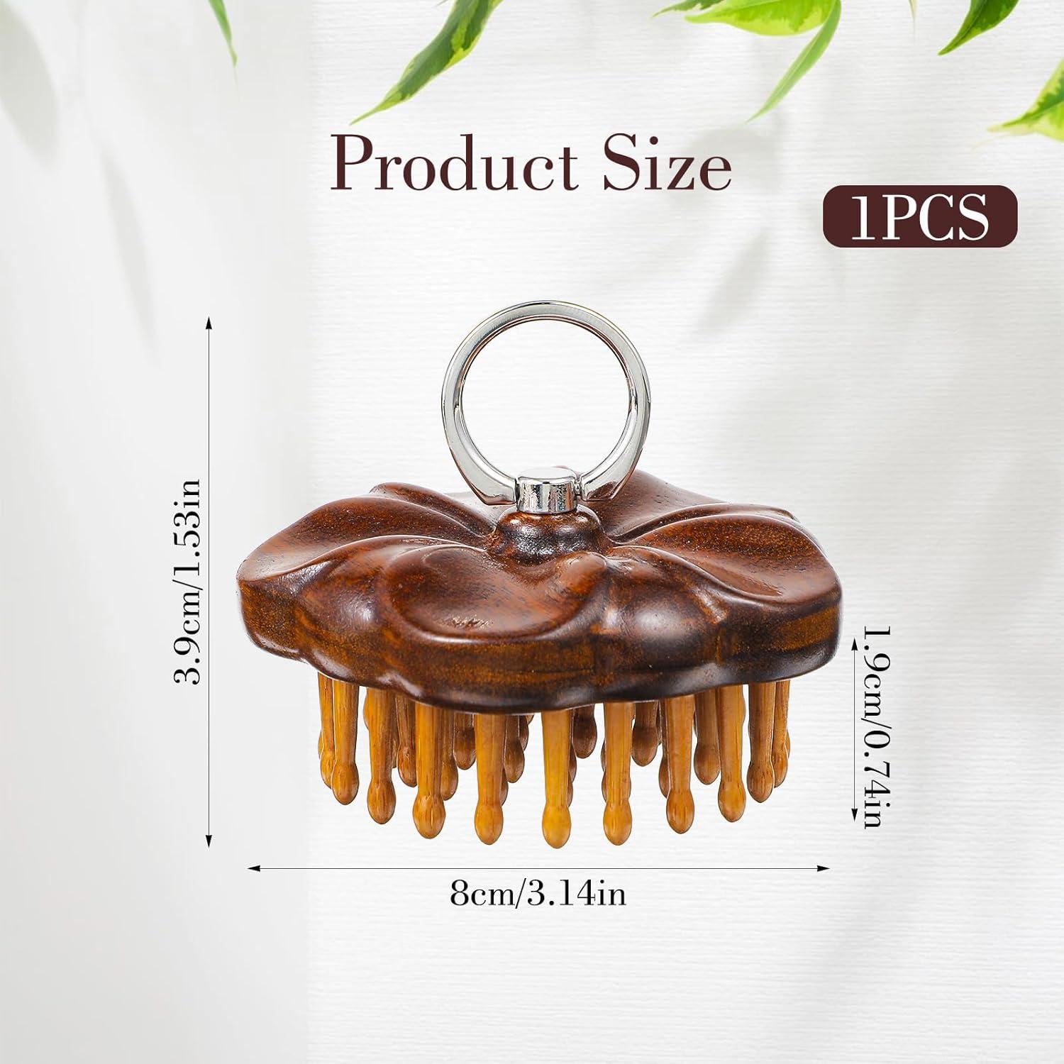 Cepillo de Masaje de Madera MBAIYO para Crecimiento del Cabello