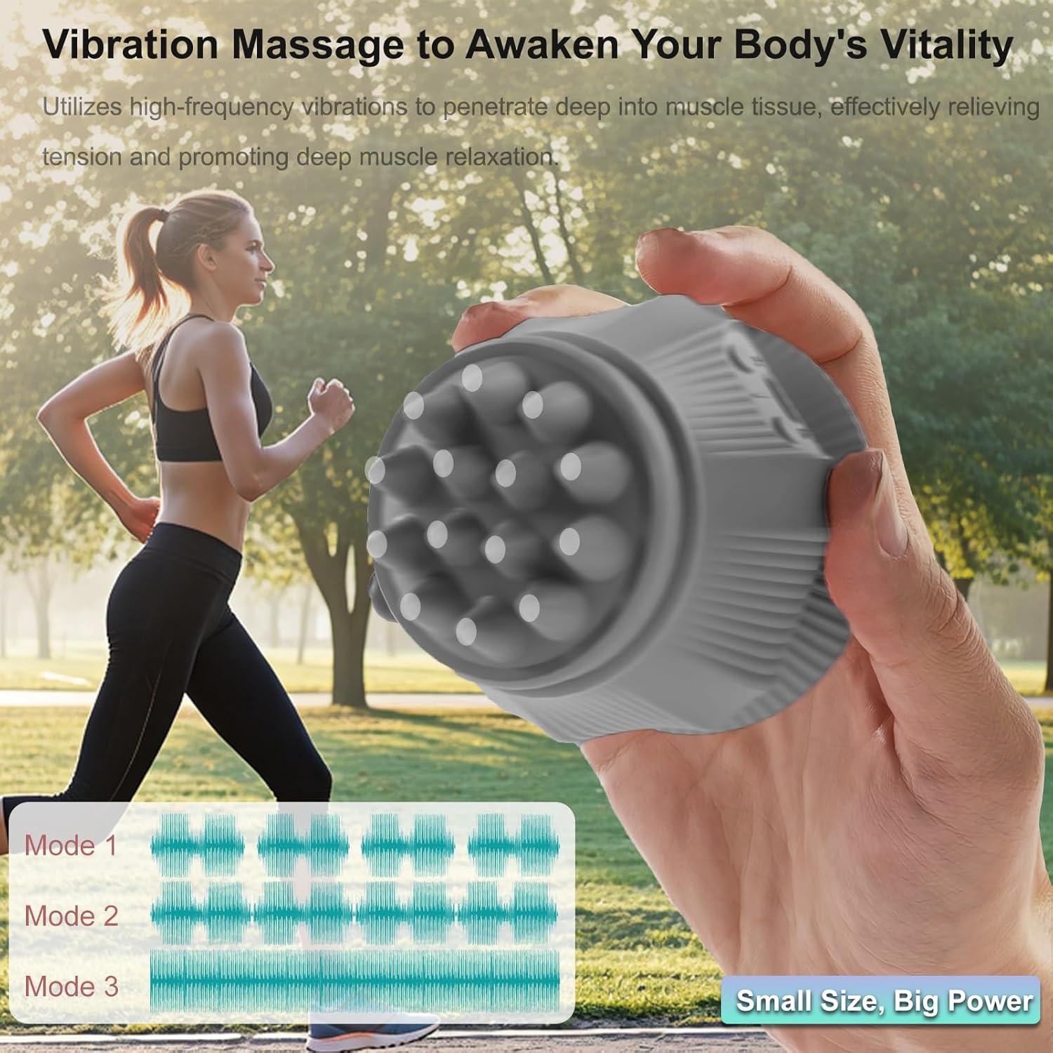 Mini Masajeador Eléctrico JIEJUNJIE con Calor y Vibración - 4 Cabezas