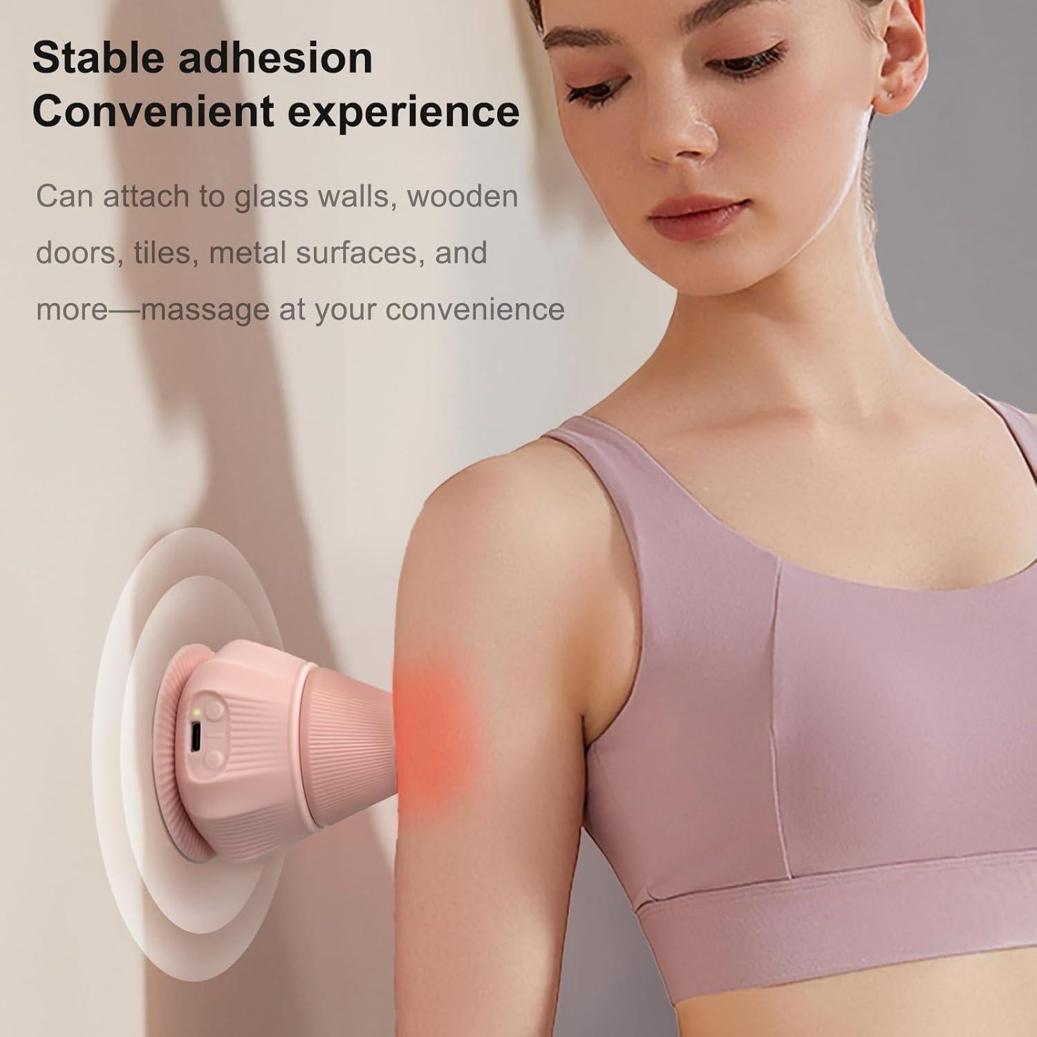 Mini Masajeador Eléctrico JIEJUNJIE con Calor y Vibración - 4 Cabezas