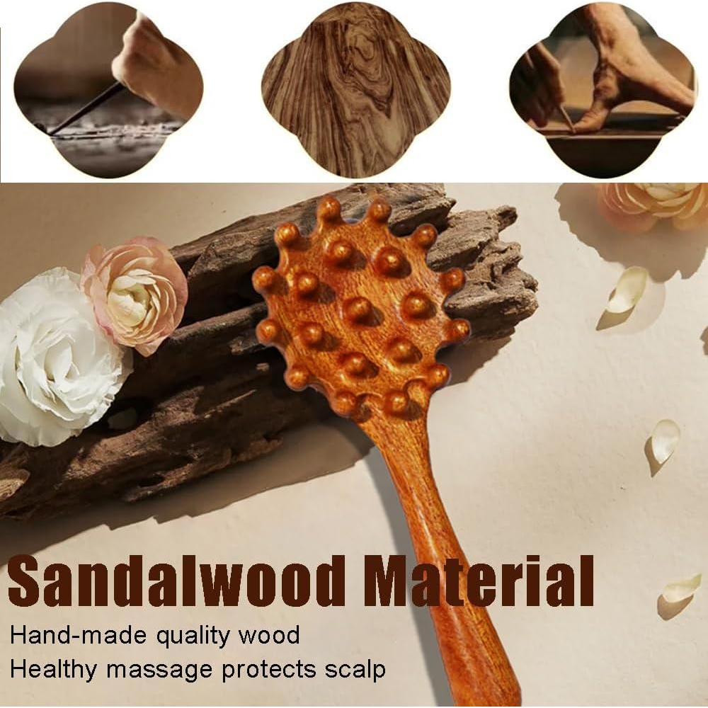 Herramienta de Masaje Gua Sha OULIGET - Peine de Sándalo 2.54cm