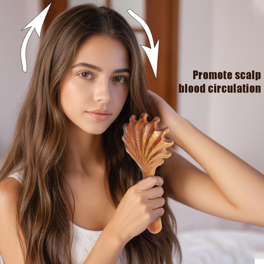 Herramienta de Masaje Gua Sha OULIGET - Peine de Sándalo 2.54cm