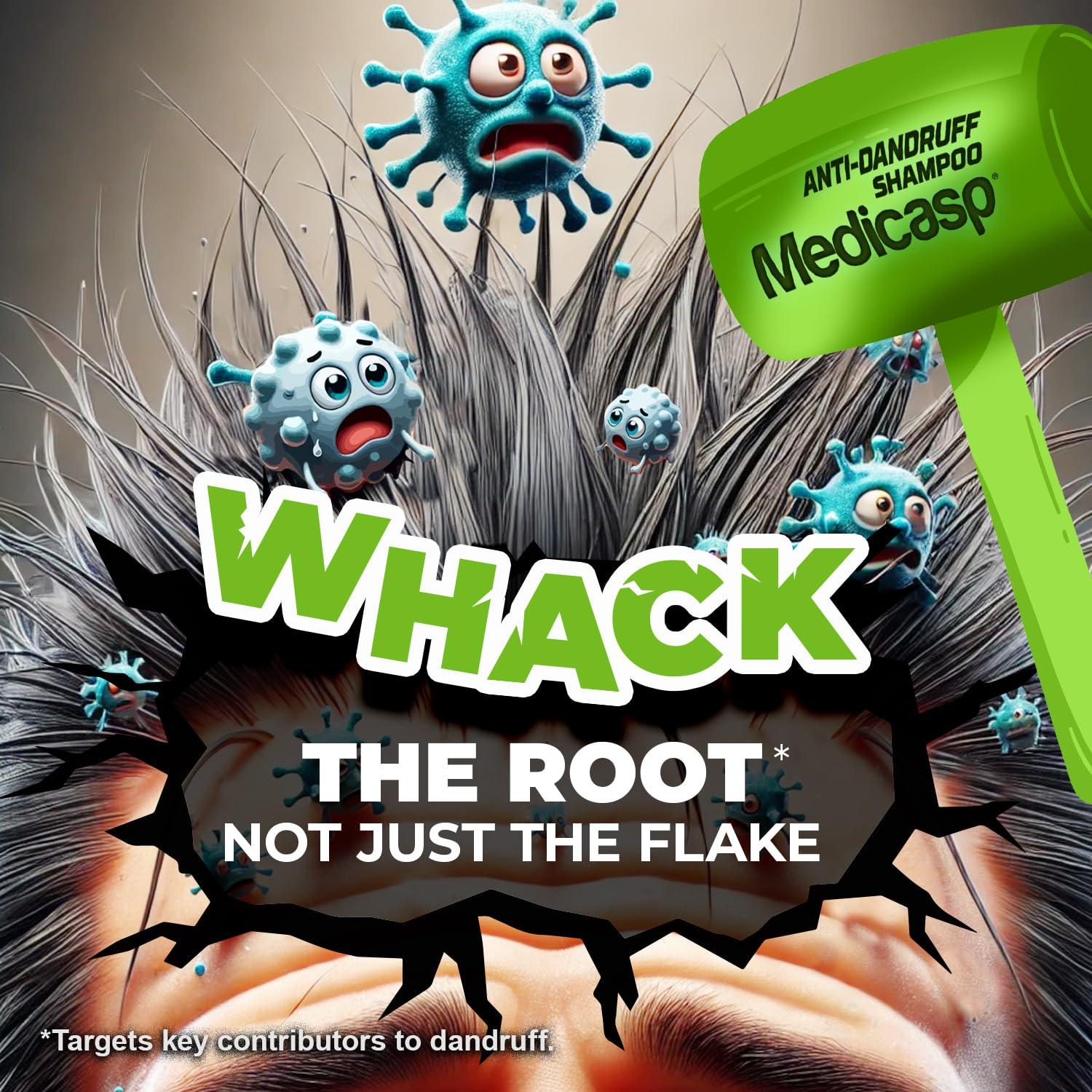 Kit Champú Anticaspa Medicasp + Masajeador Exfoliante 320g