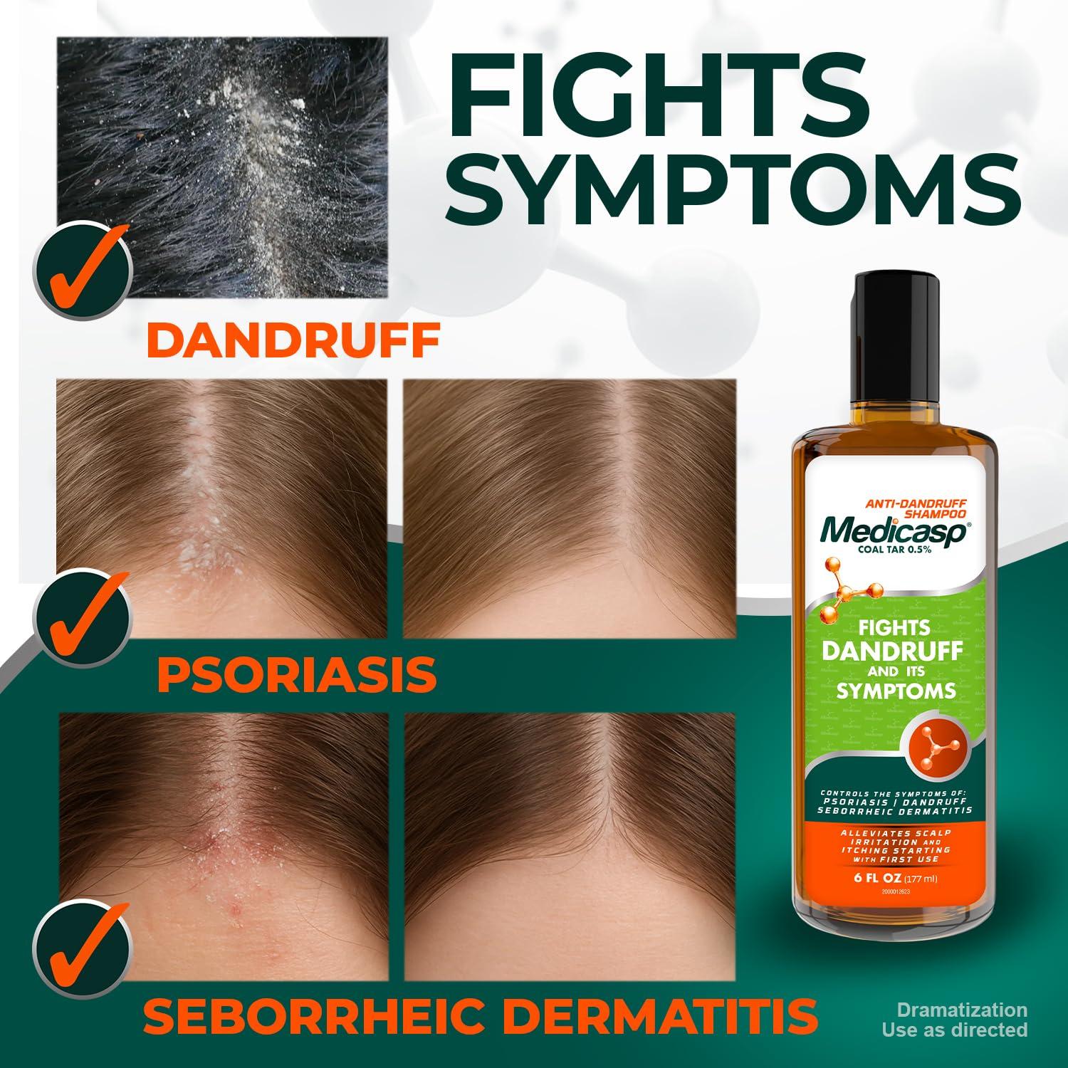 Kit Champú Anticaspa Medicasp + Masajeador Exfoliante 320g