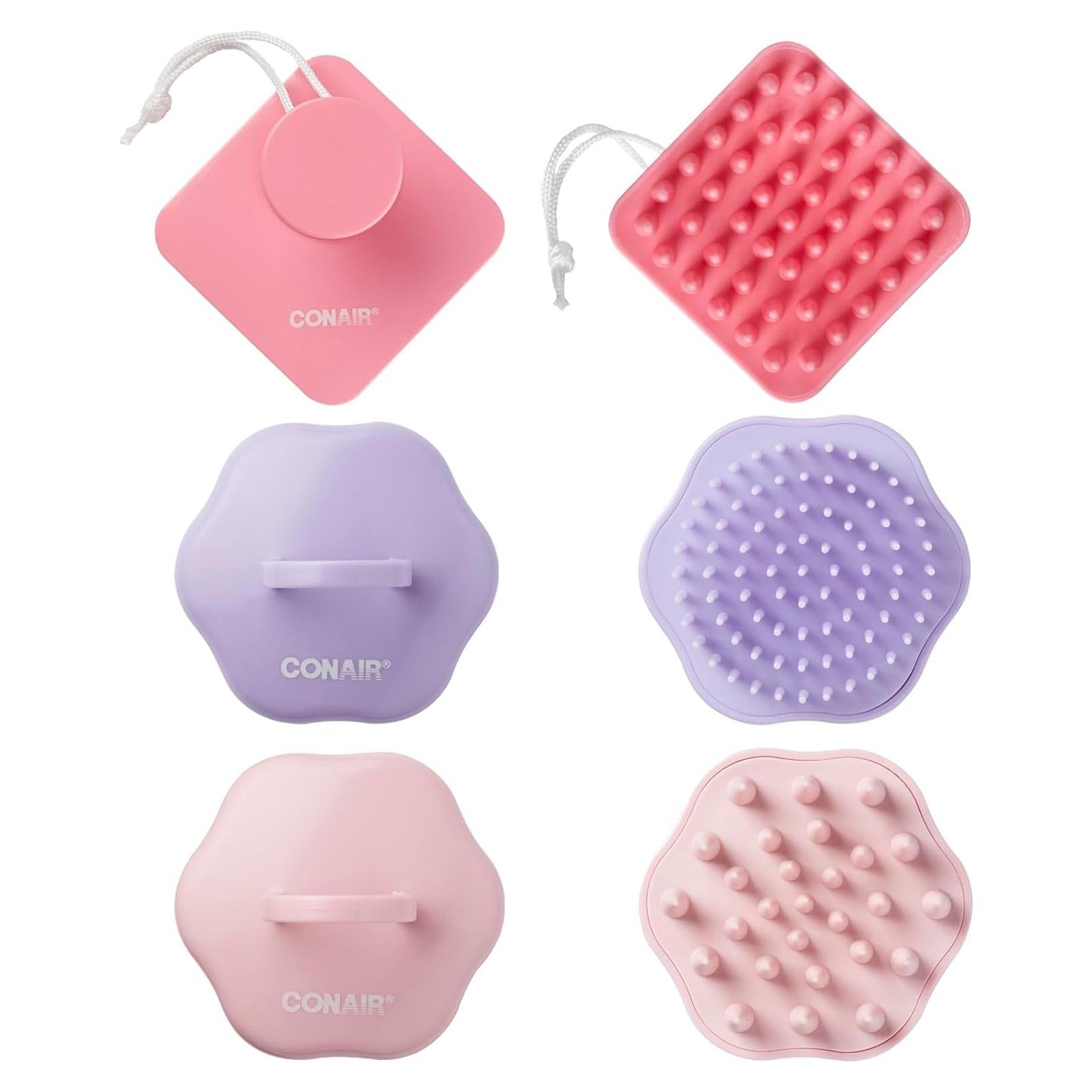 Masajeador de cuero cabelludo Conair - Set de 3 cepillos