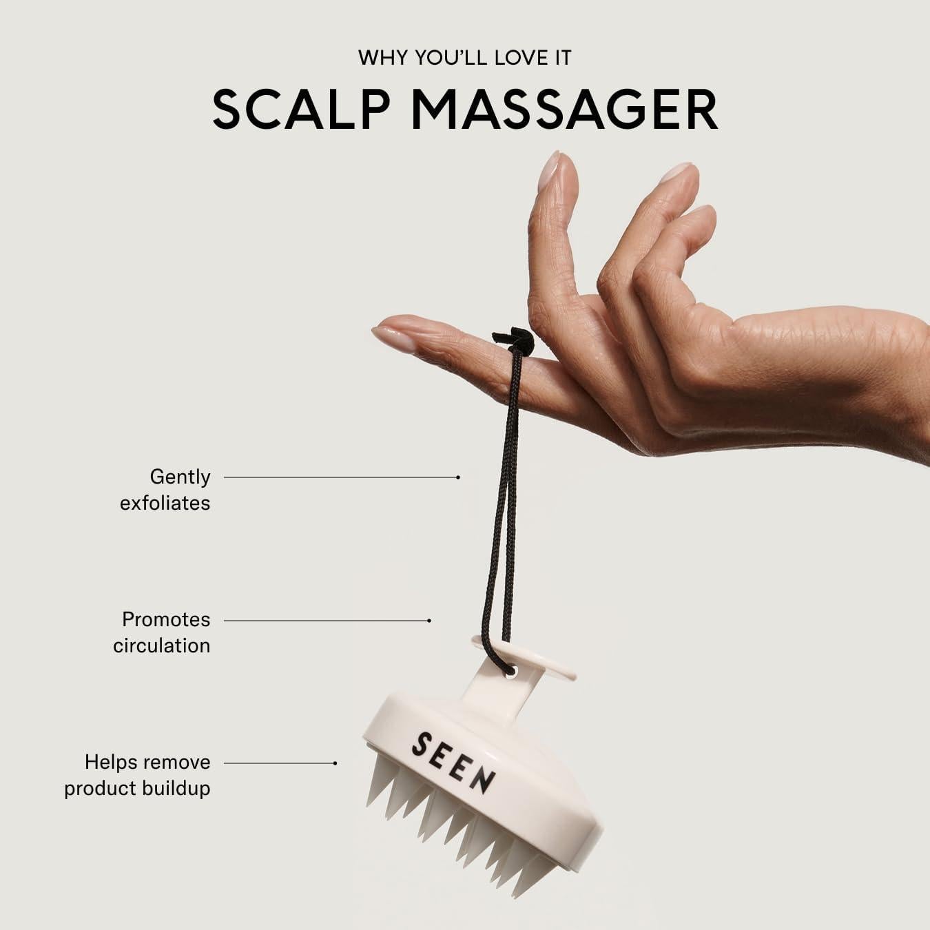 Masajeador de Cuero Cabelludo SEEN - Exfoliante y Circulación