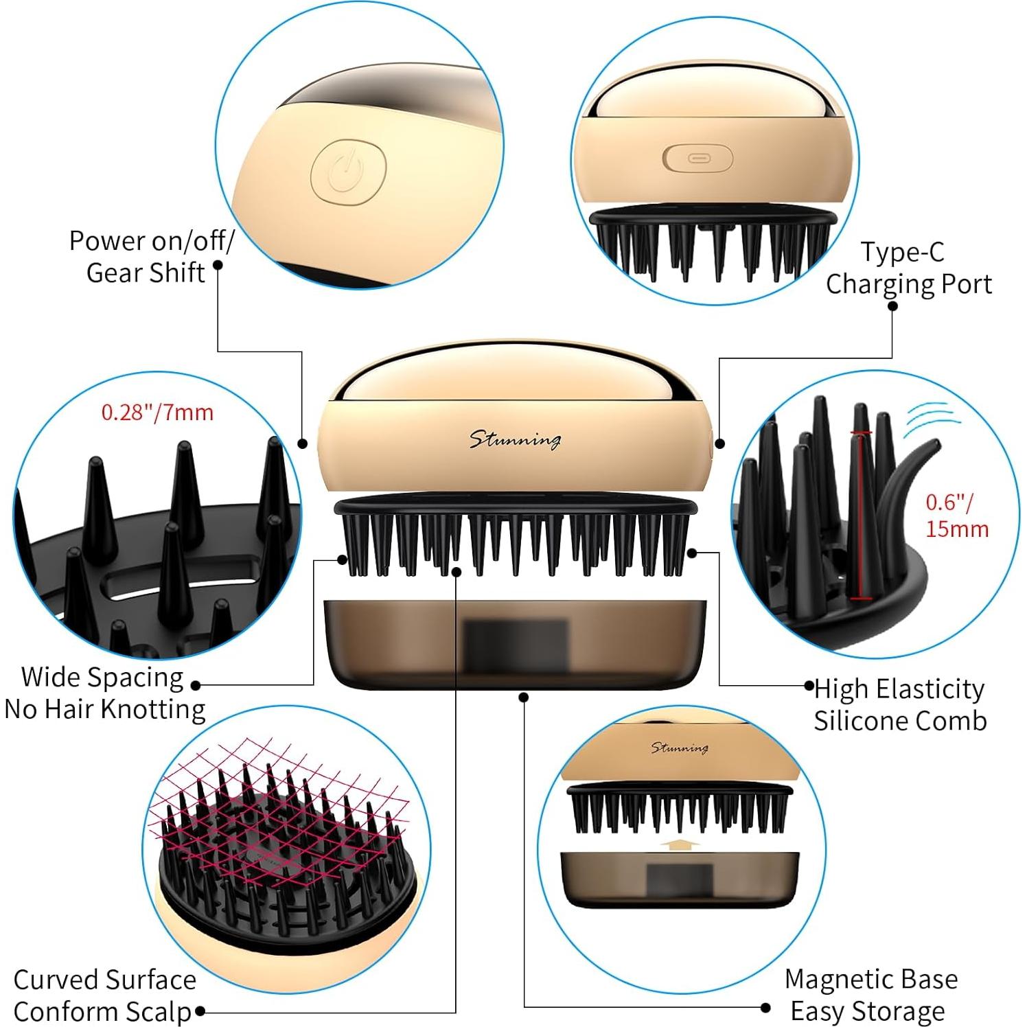 Masajeador Eléctrico de Cabeza JUSTHERE JK 928 con 2 Velocidades