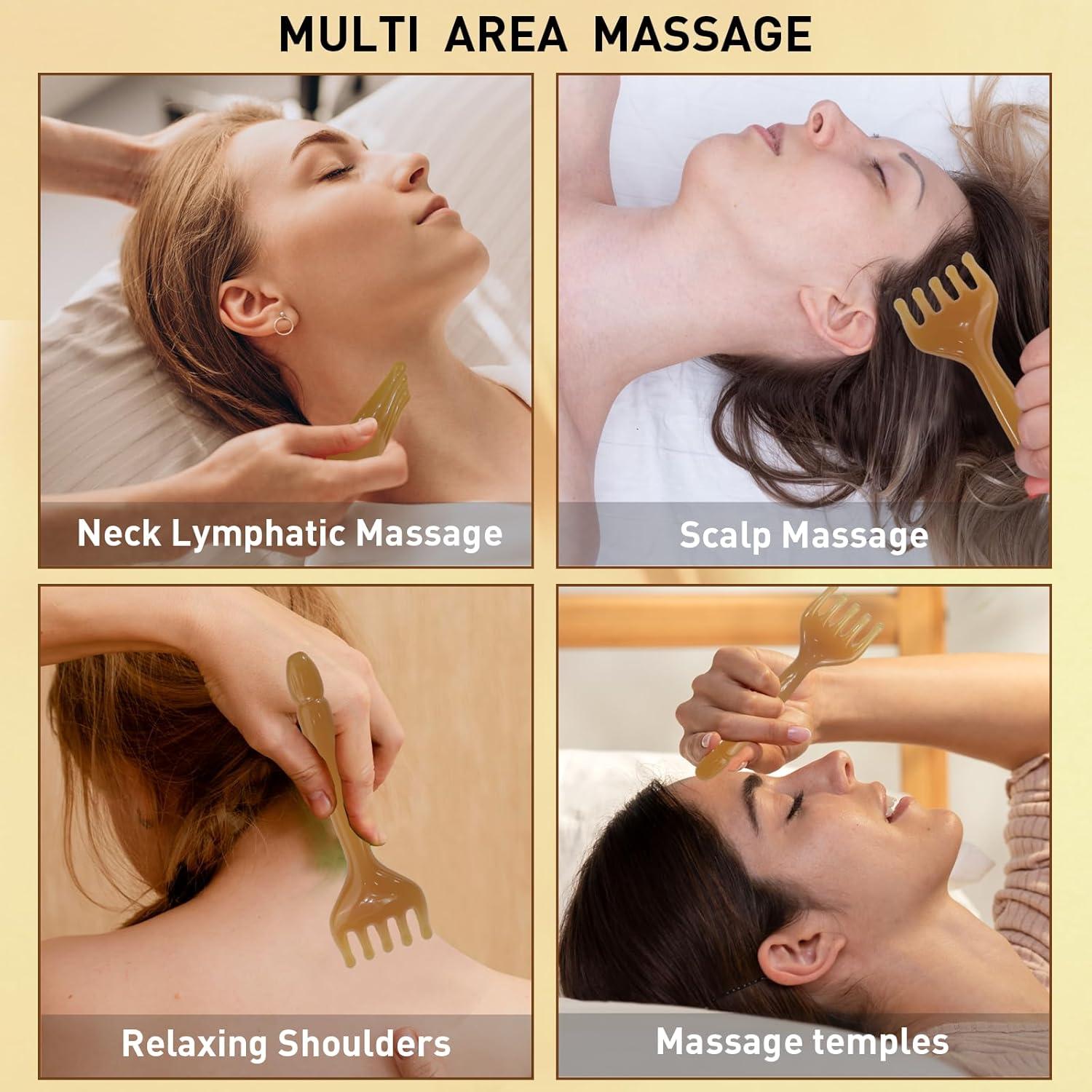 Masajeador de Cabeza DUAIU Gua Sha Facial y Cuero Cabelludo