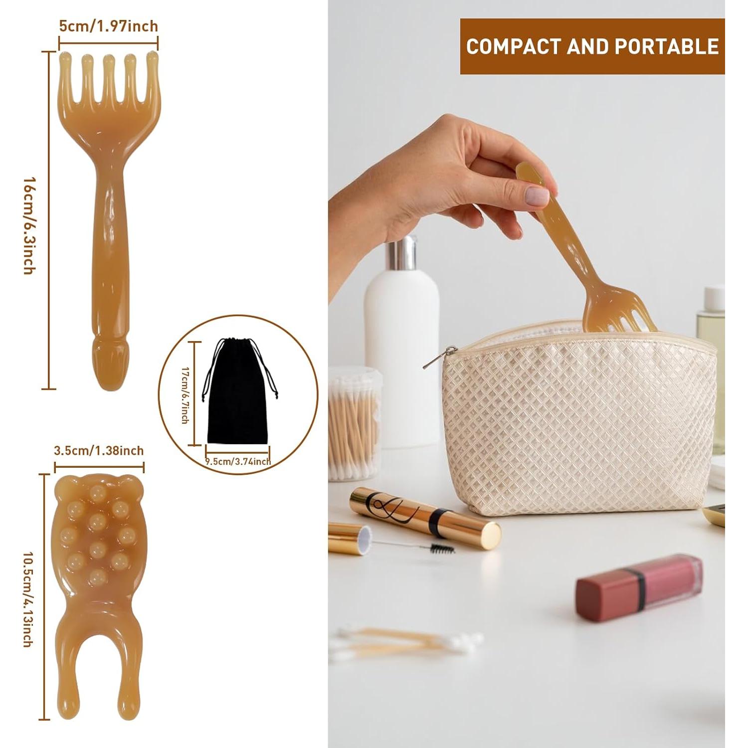 Masajeador de Cabeza DUAIU Gua Sha Facial y Cuero Cabelludo