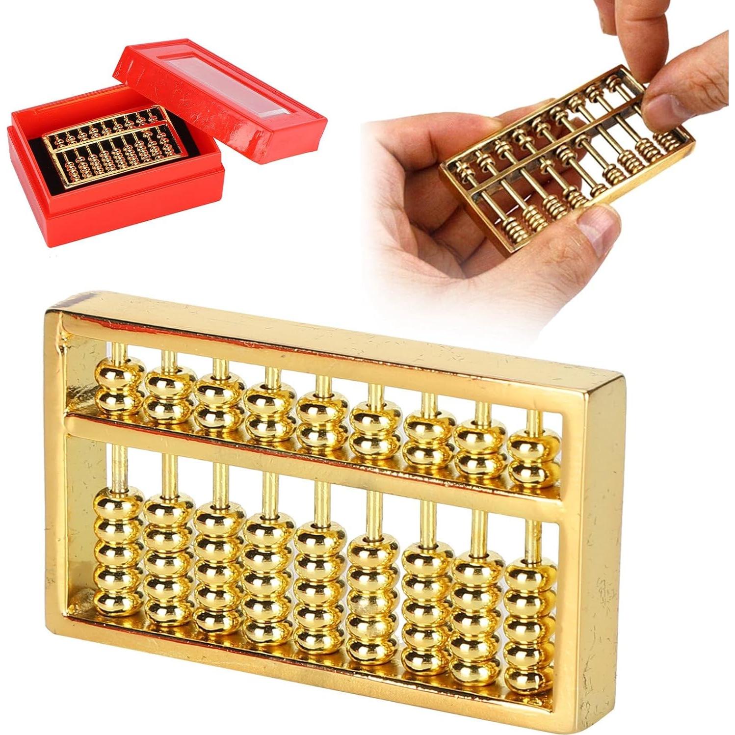 Mini Ábaco de Latón Equlup 4.5x2.5cm Herramienta Educativa