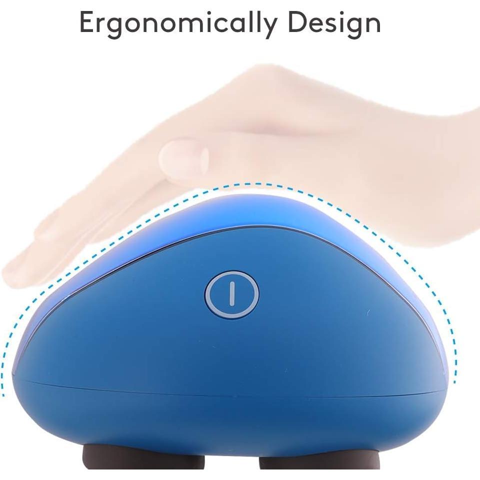 Masajeador de cuero cabelludo Breo Mini inalámbrico IPX7 azul