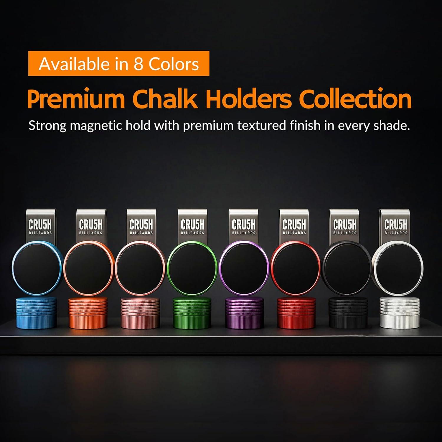 Soporte de Tiza Magnético Cru5h Billiards con Clip y Tapa