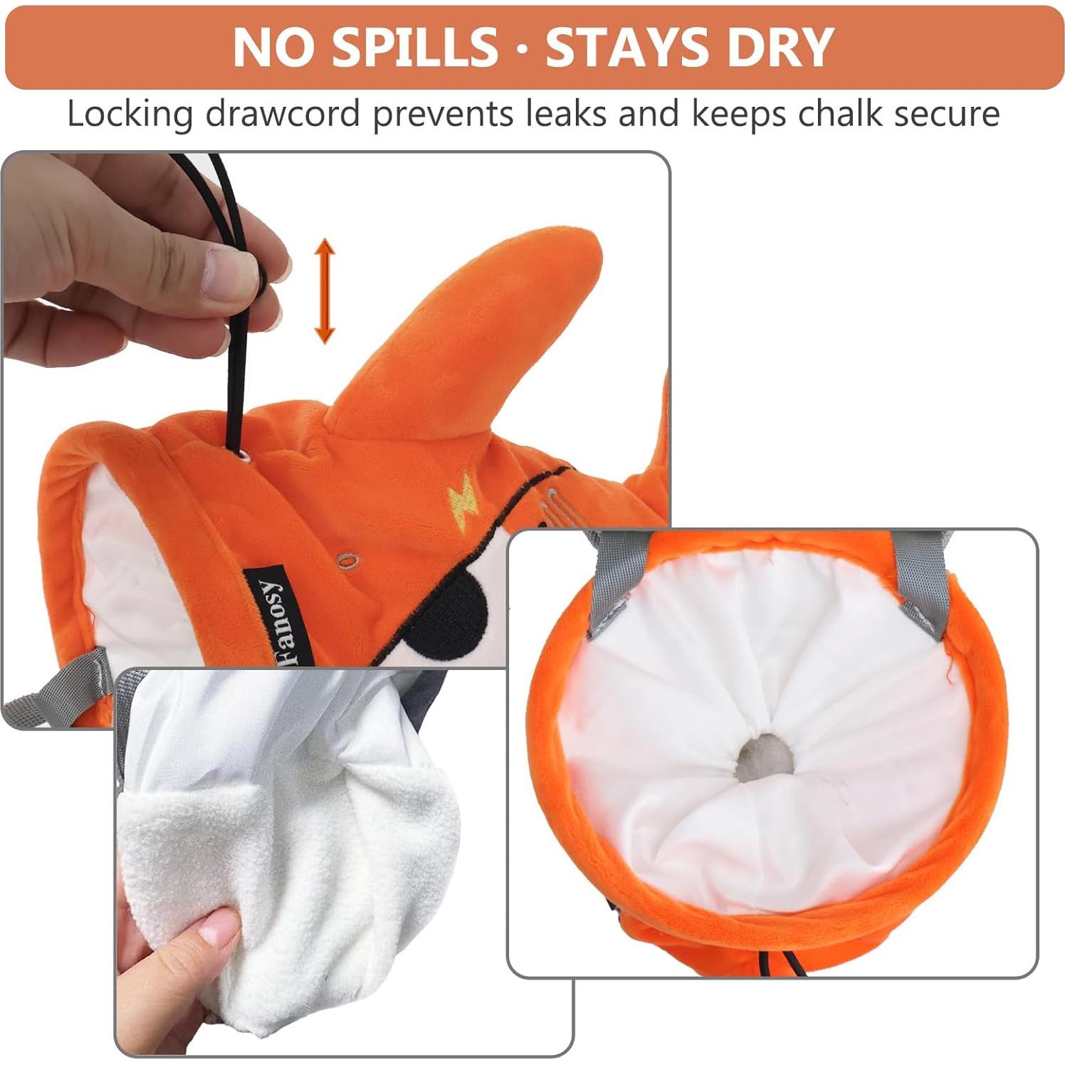 Bolsa de Tiza Fanosy Shark para Escalada - Naranja 2025