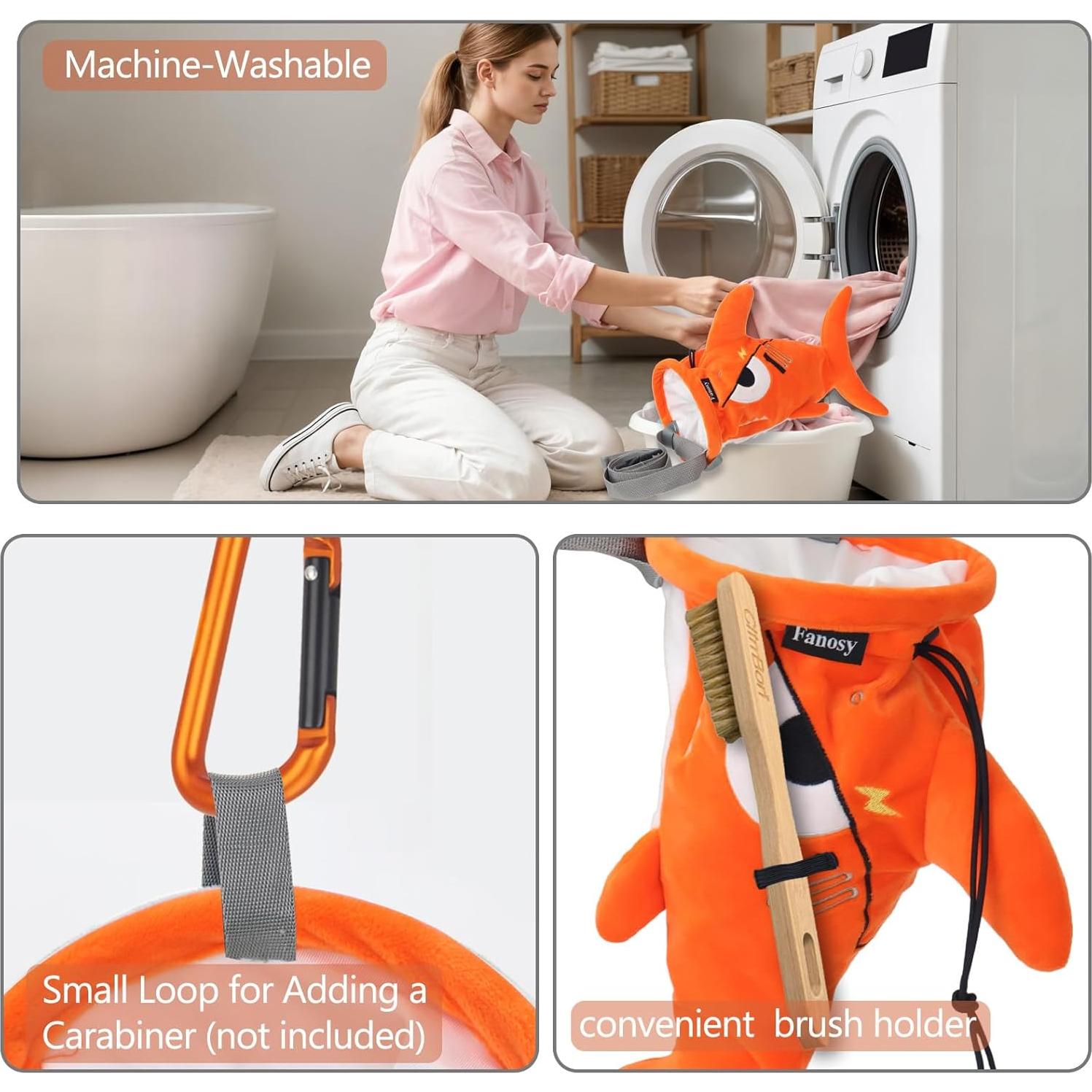 Bolsa de Tiza Fanosy Shark para Escalada - Naranja 2025