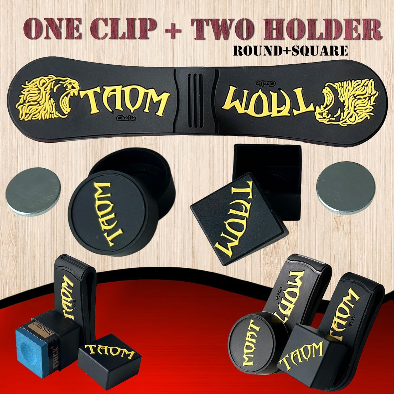 Soporte Magnético para Tiza de Billar Tai Ba Cues - Clip y 2 Soportes