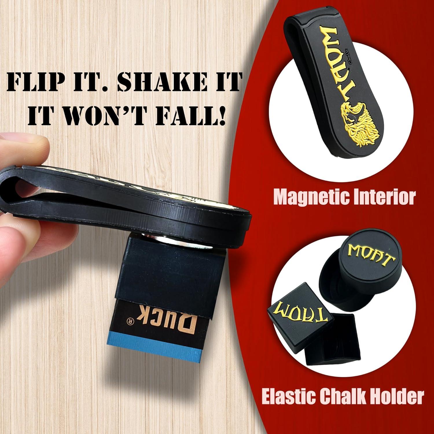 Soporte Magnético para Tiza de Billar Tai Ba Cues - Clip y 2 Soportes