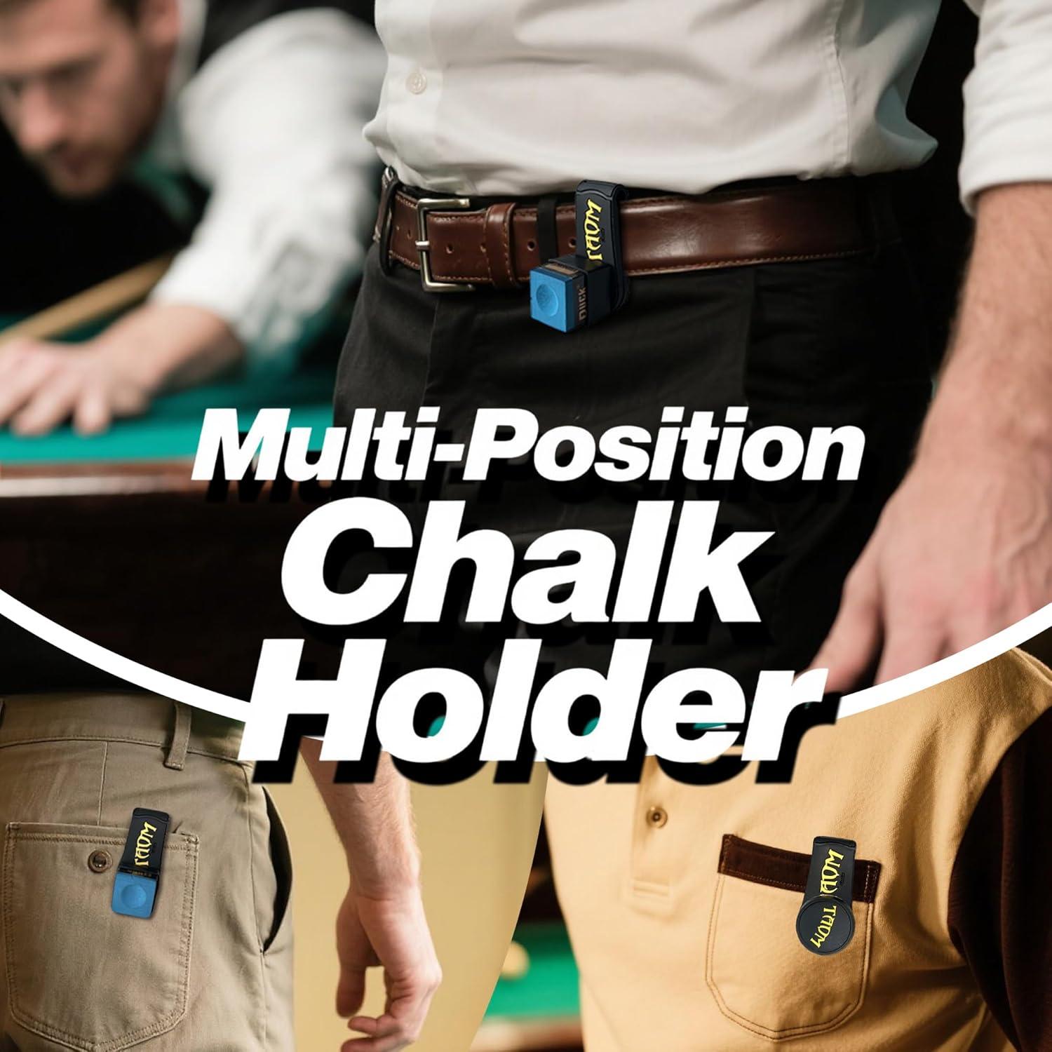 Soporte Magnético para Tiza de Billar Tai Ba Cues - Clip y 2 Soportes