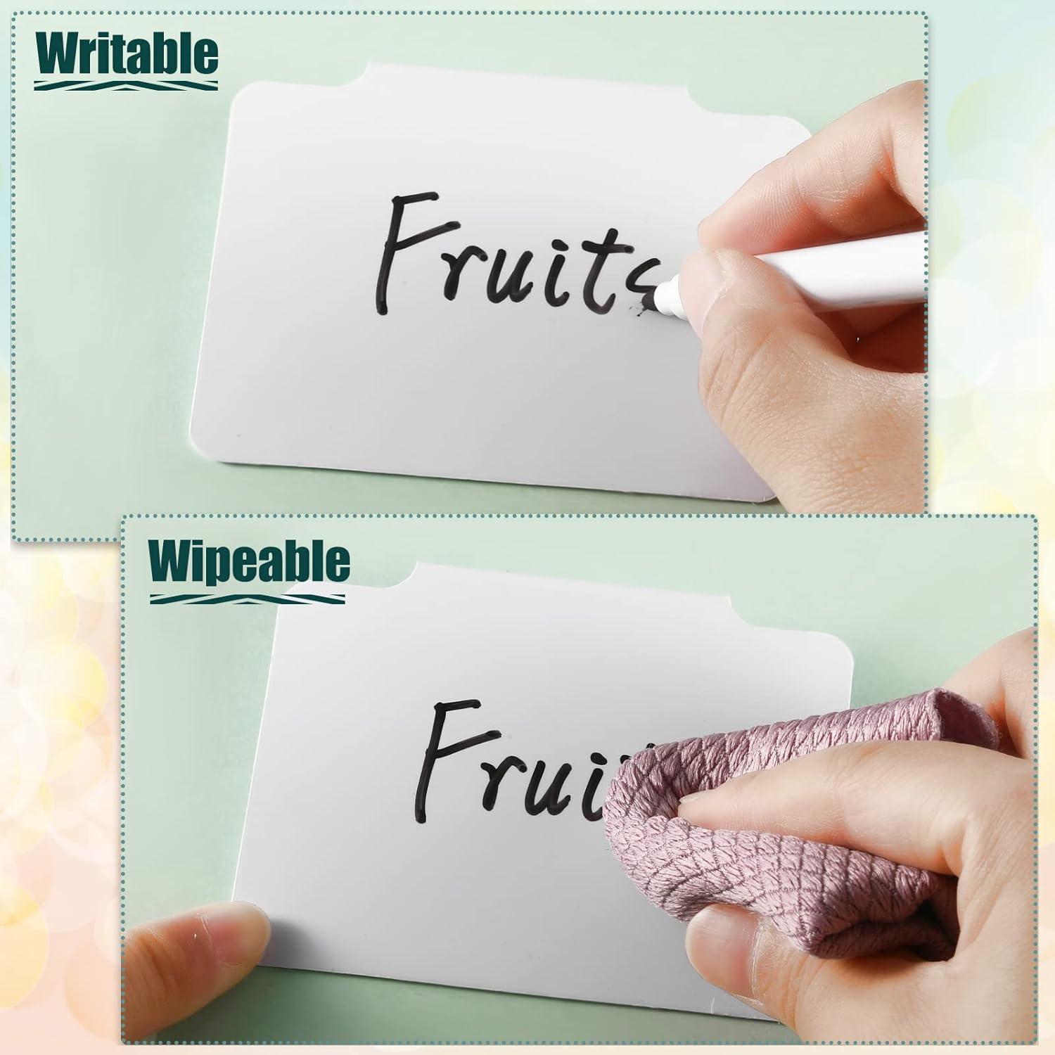 9 Etiquetas Removibles para Cestas Chrisfall con Marcador Tiza