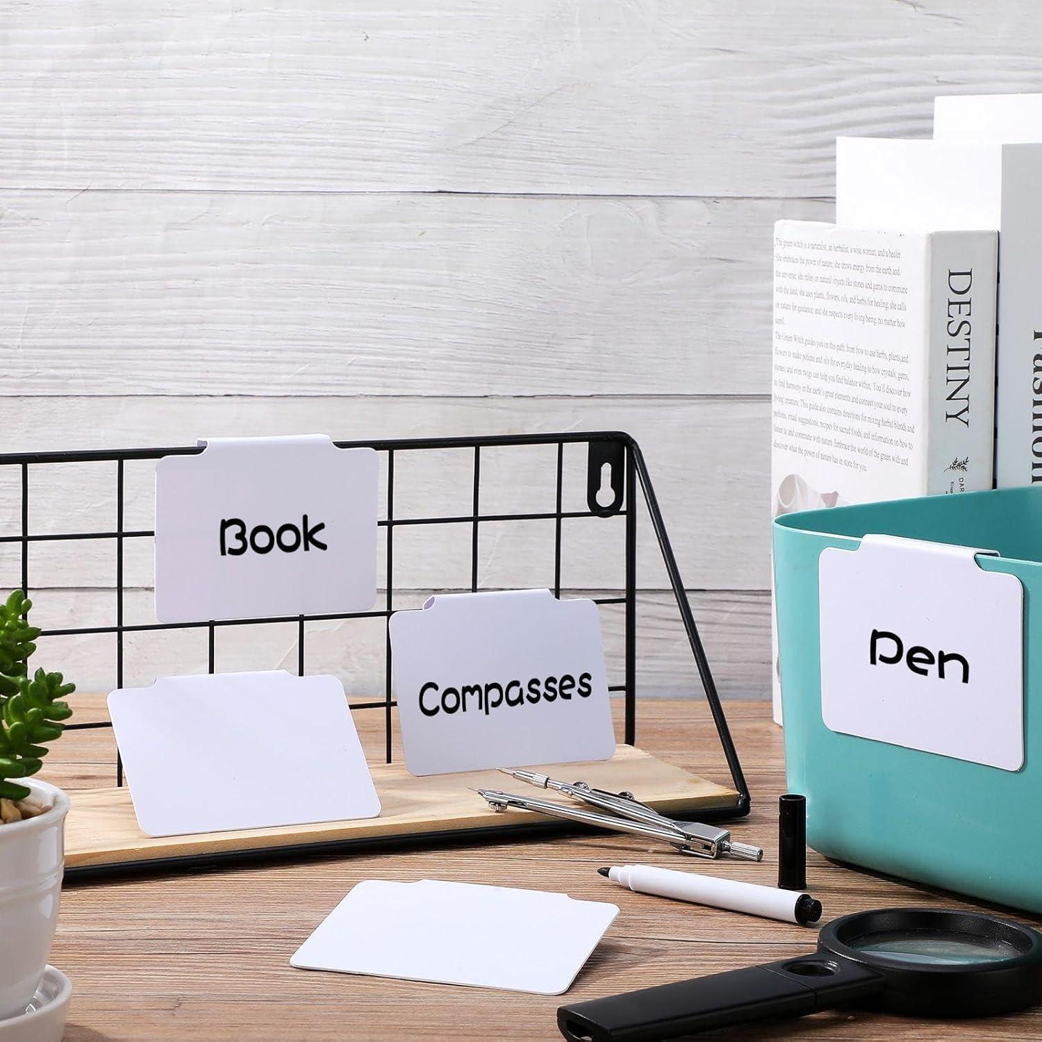 9 Etiquetas Removibles para Cestas Chrisfall con Marcador Tiza