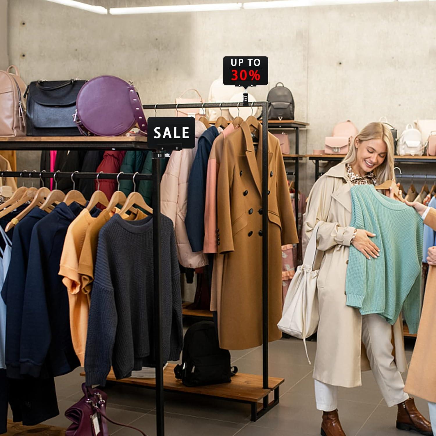 Paquete de 8 Clips Giratorios para Carteles Leezead 16.5x12cm