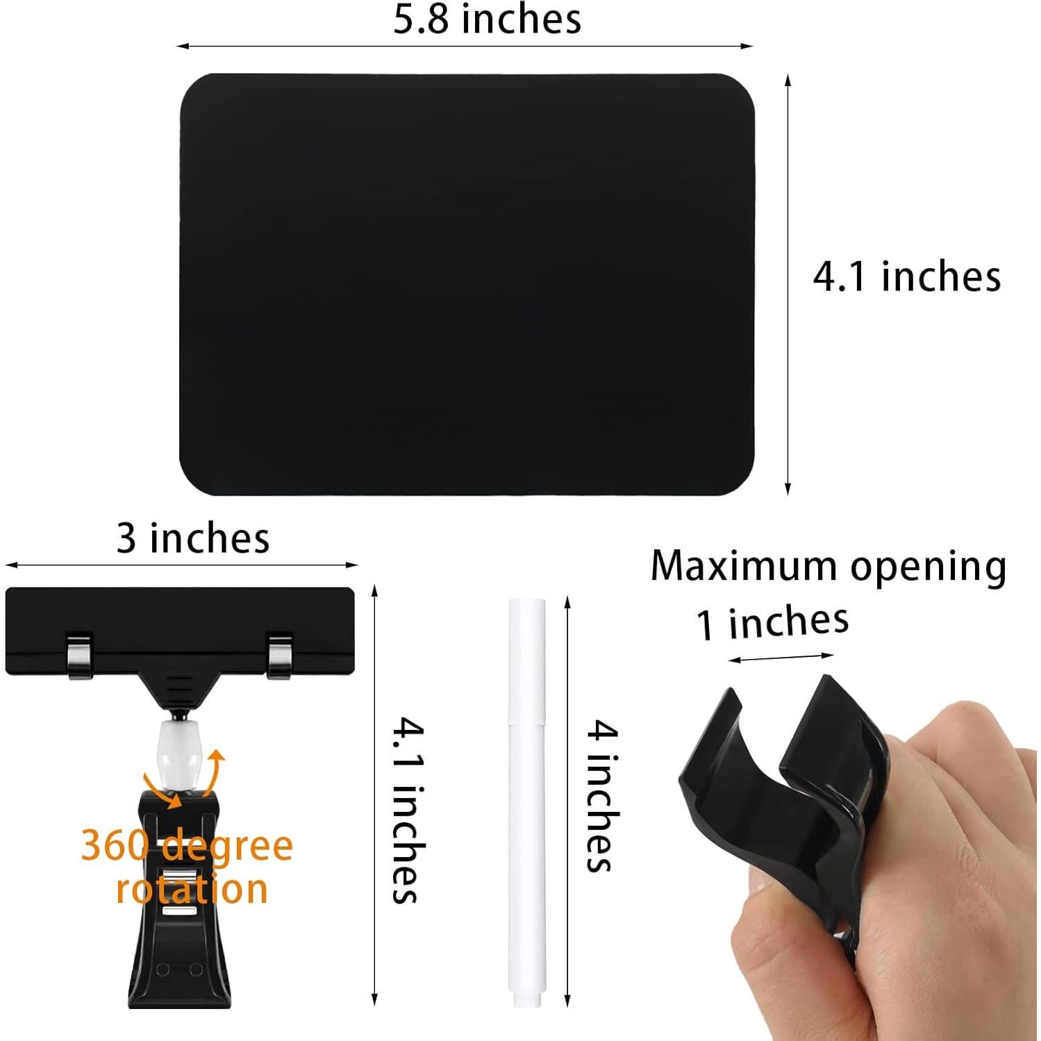 Paquete de 8 Clips Giratorios para Carteles Leezead 16.5x12cm