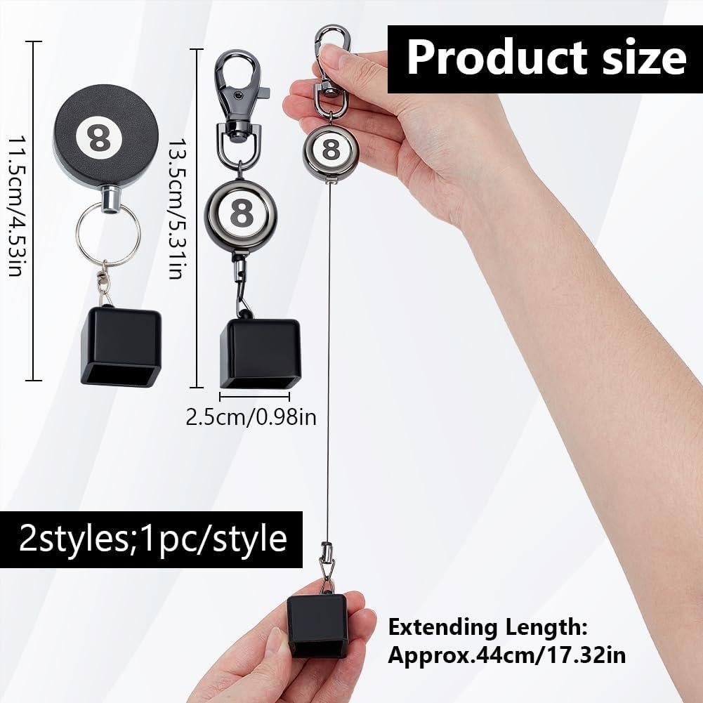 Soporte de Tiza de Billar INFUNLY con Anillo Retráctil - 2 Estilos