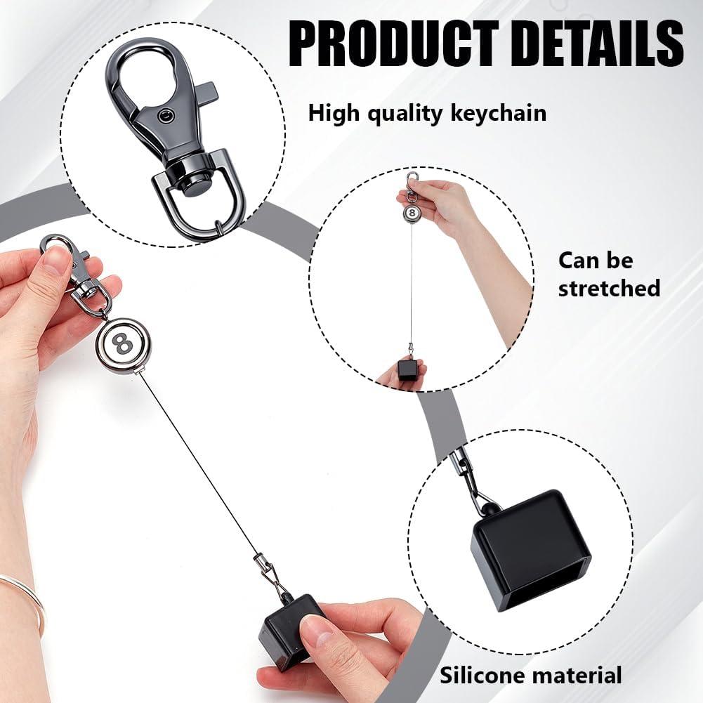 Soporte de Tiza de Billar INFUNLY con Anillo Retráctil - 2 Estilos