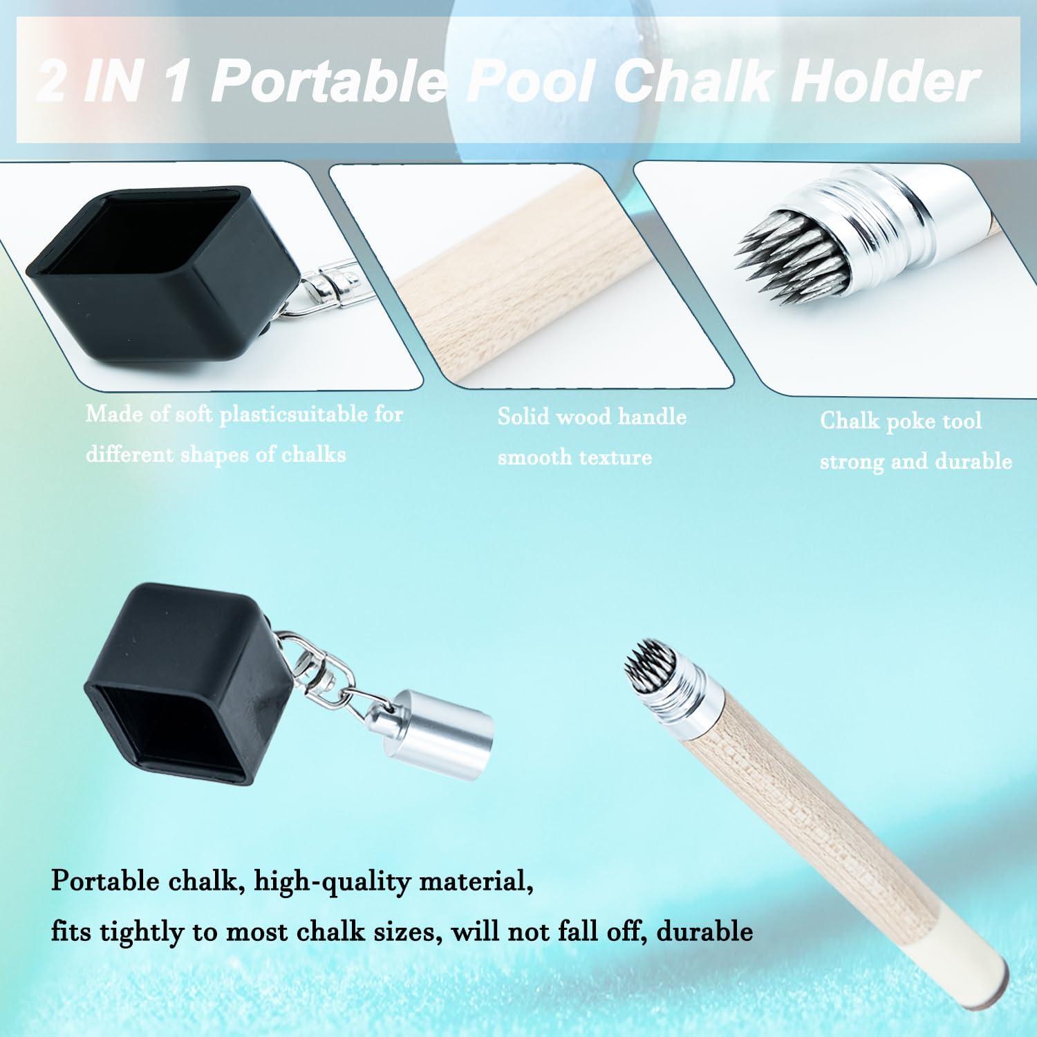 Soporte de Tiza para Taco de Billar OMTRS 11 en 1 con Guante