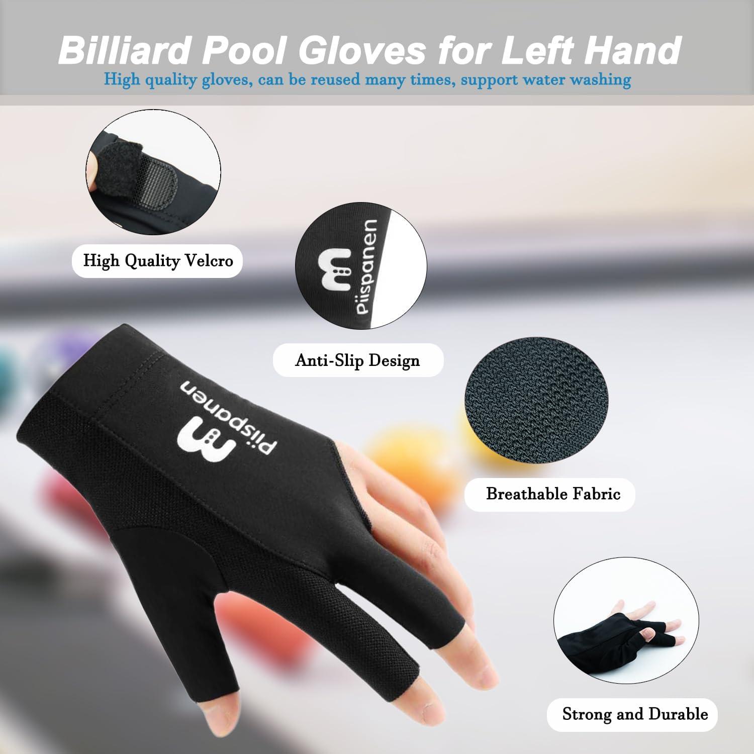 Soporte de Tiza para Taco de Billar OMTRS 11 en 1 con Guante