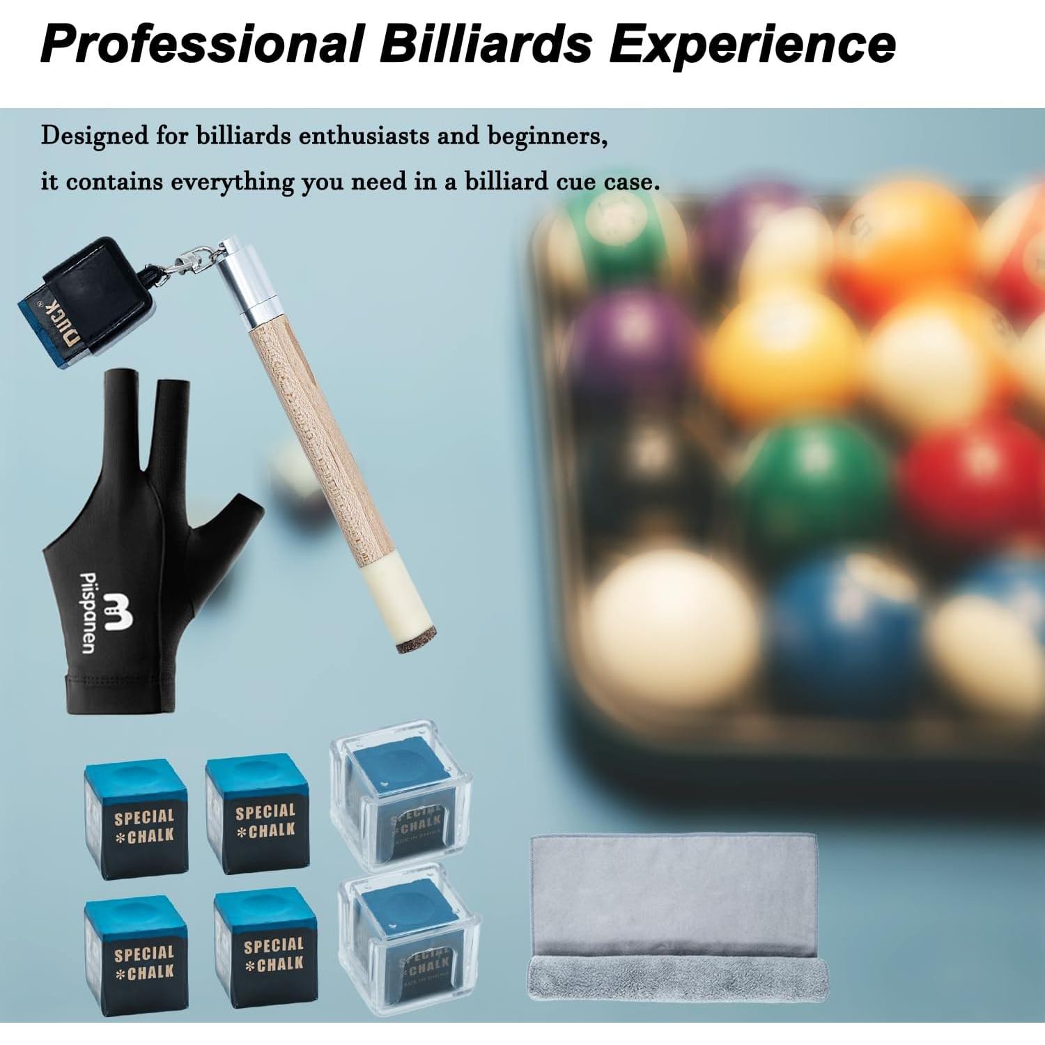 Soporte de Tiza para Taco de Billar OMTRS 11 en 1 con Guante