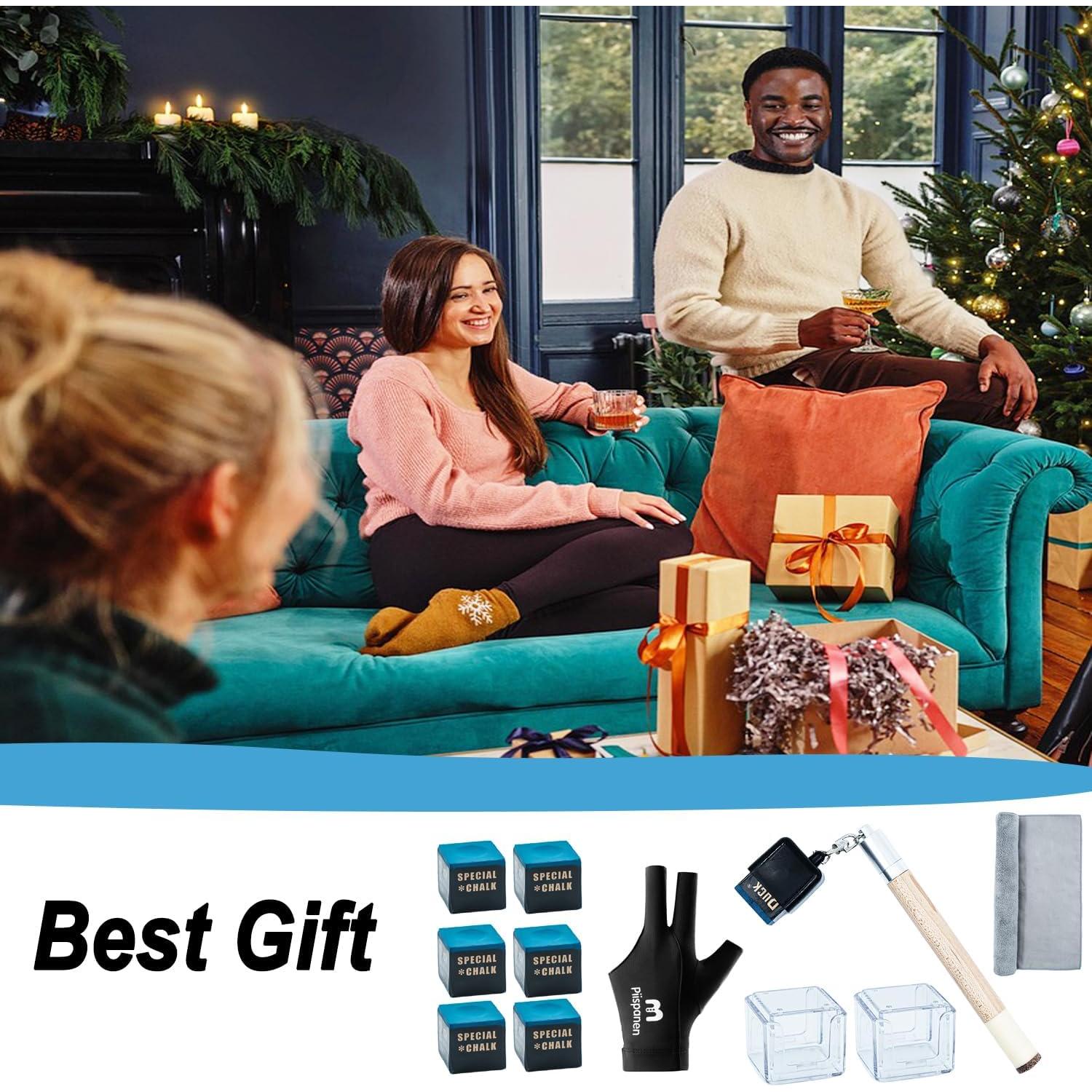 Soporte de Tiza para Taco de Billar OMTRS 11 en 1 con Guante