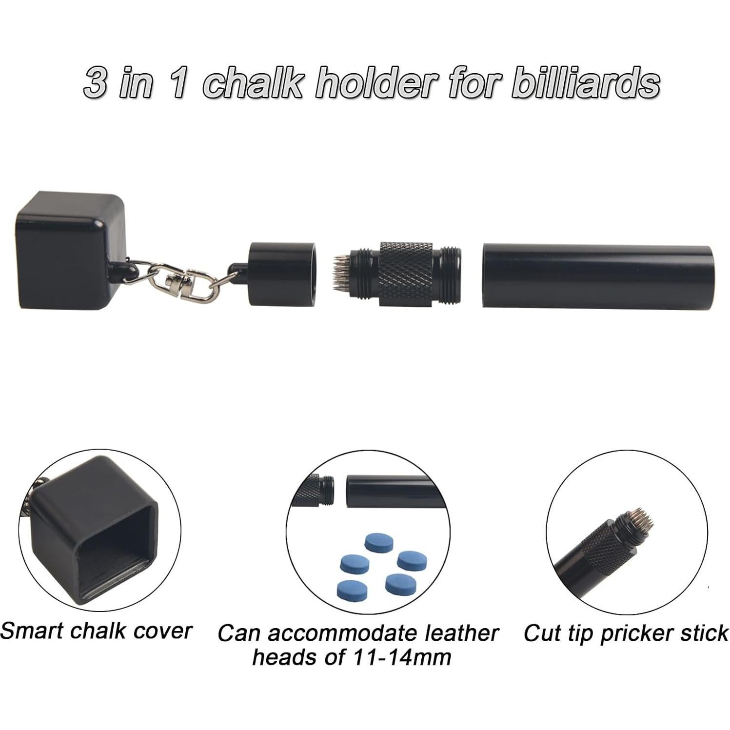 Formador de Punta de Taco de Billar LAGO DE FUEGO 3-en-1