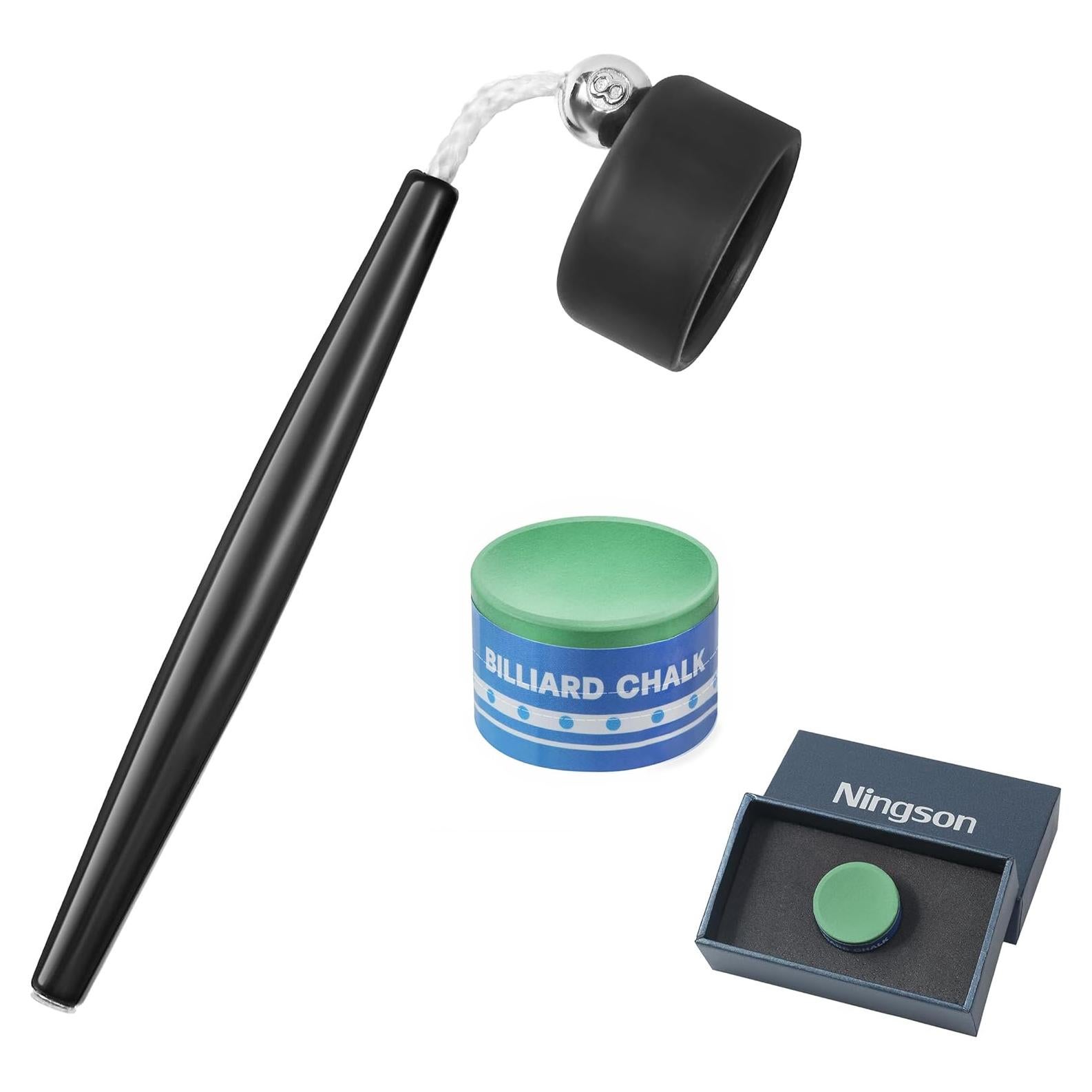 Tiza para Billar NINGSON con Soporte Negro - Profesional