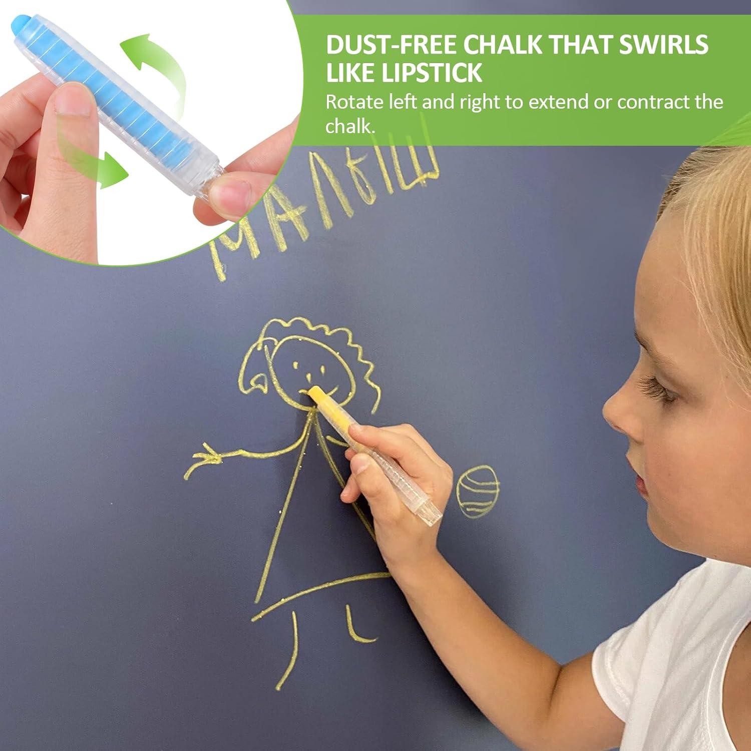 Tiza Sin Polvo Phinus 18 Piezas Lavable No Tóxica Multicolor