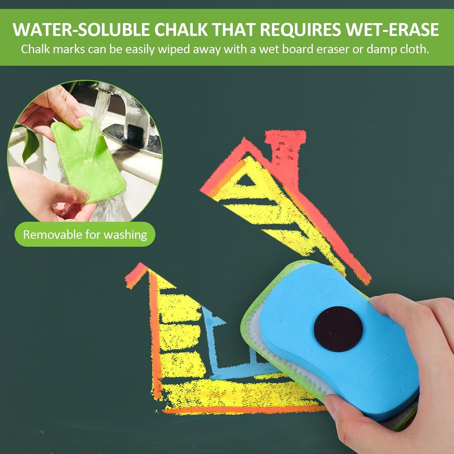 Tiza Sin Polvo Phinus 18 Piezas Lavable No Tóxica Multicolor