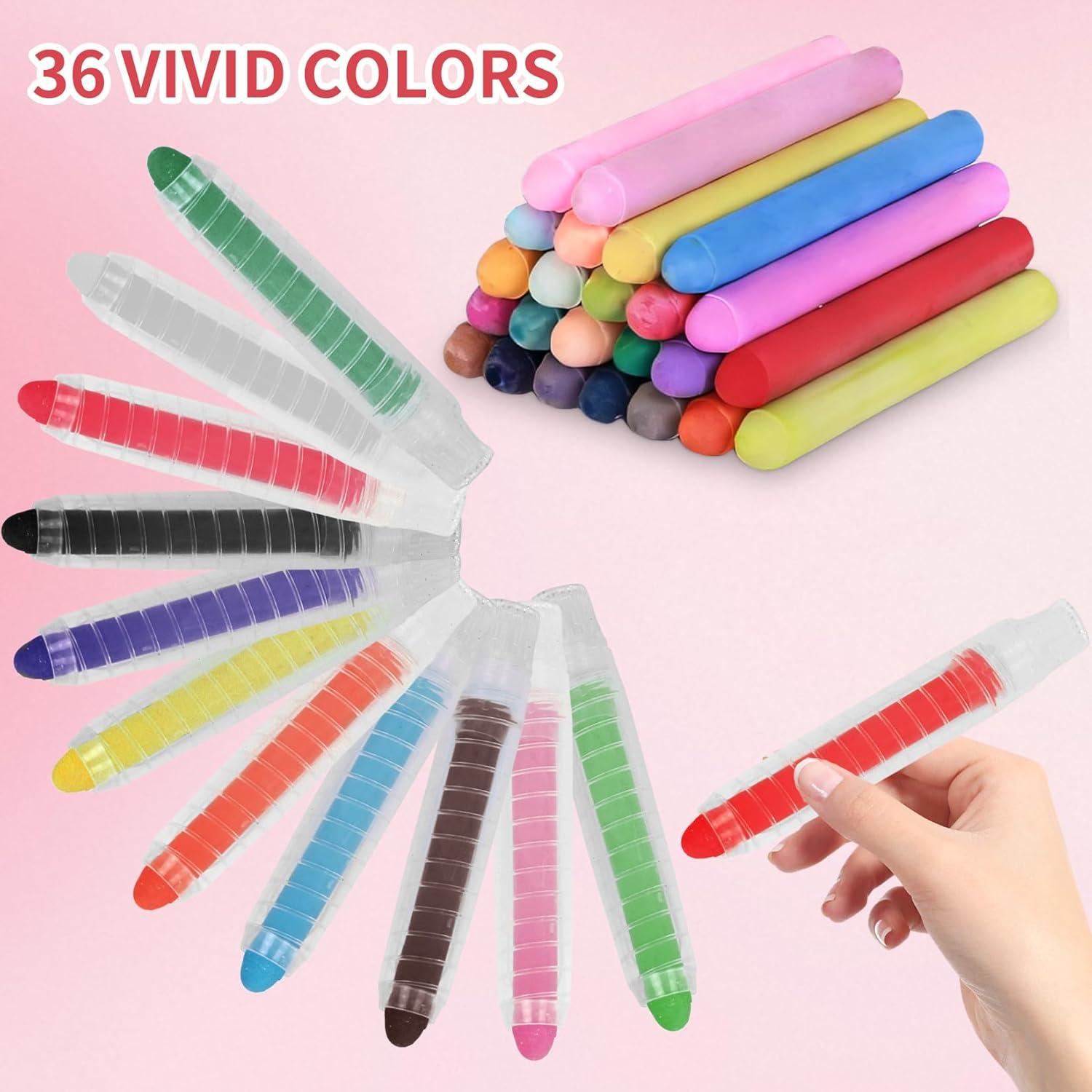 Tiza Sin Polvo Zhenbuco 36 Colores No Tóxica para Niños