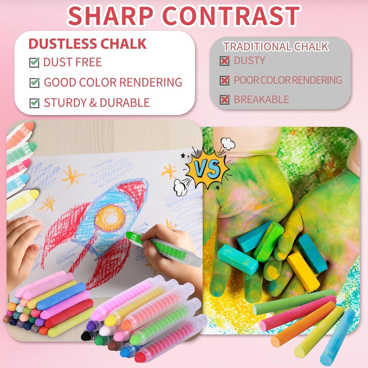 Tiza Sin Polvo Zhenbuco 36 Colores No Tóxica para Niños