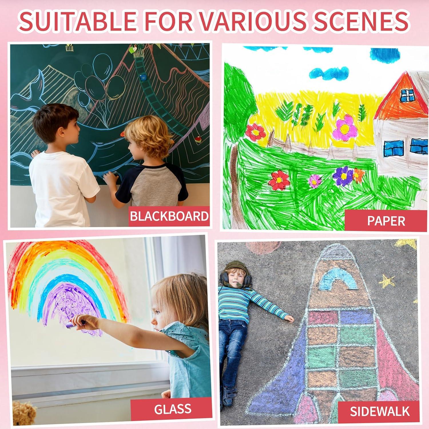 Tiza Sin Polvo Zhenbuco 36 Colores No Tóxica para Niños