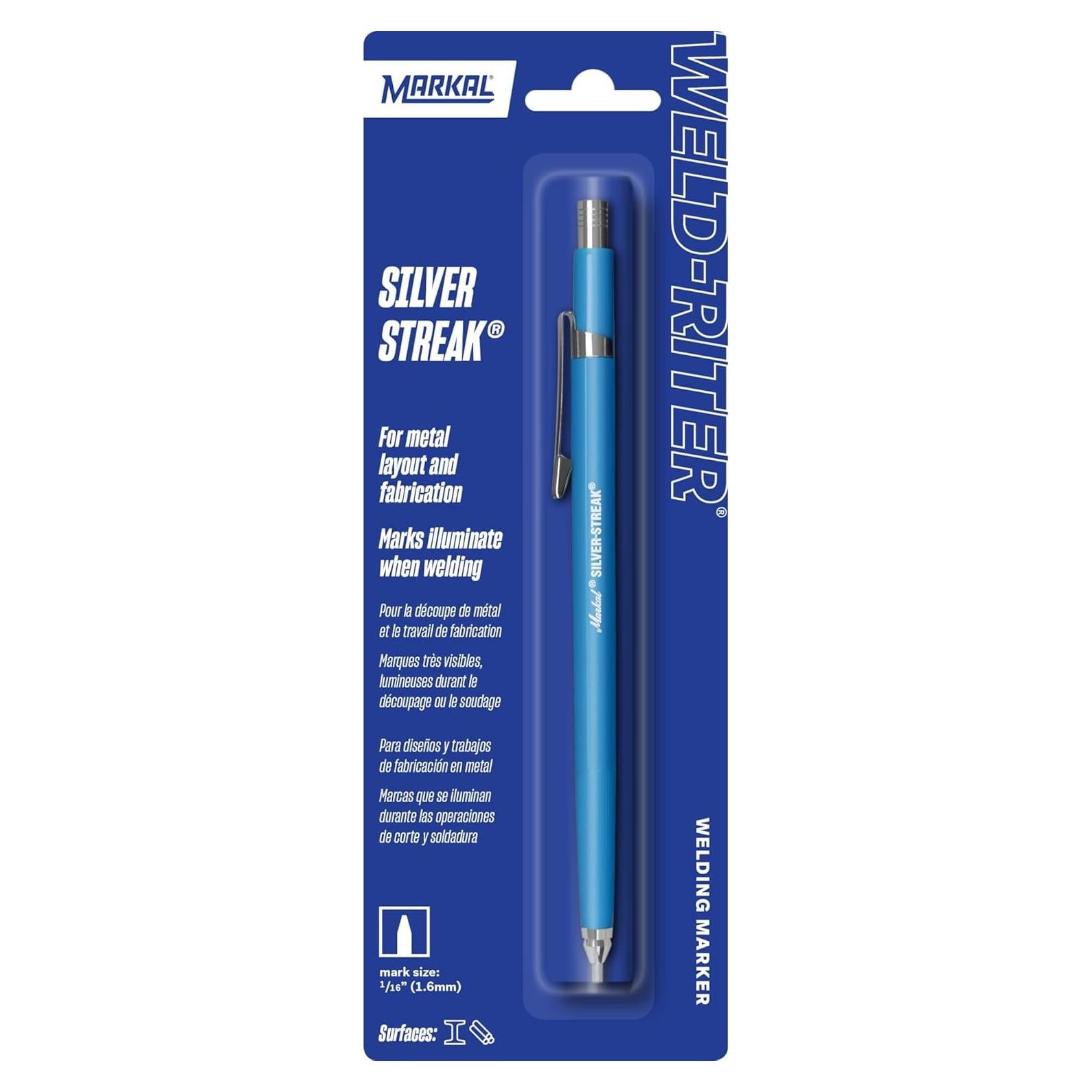 Marcador Markal Silver-Streak 96006 con afilador y mina