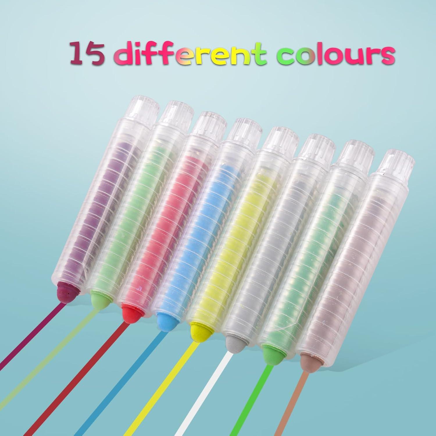 Conjunto de Tiza Sin Polvo MOMJOY 15PCS Multicolor para Niños