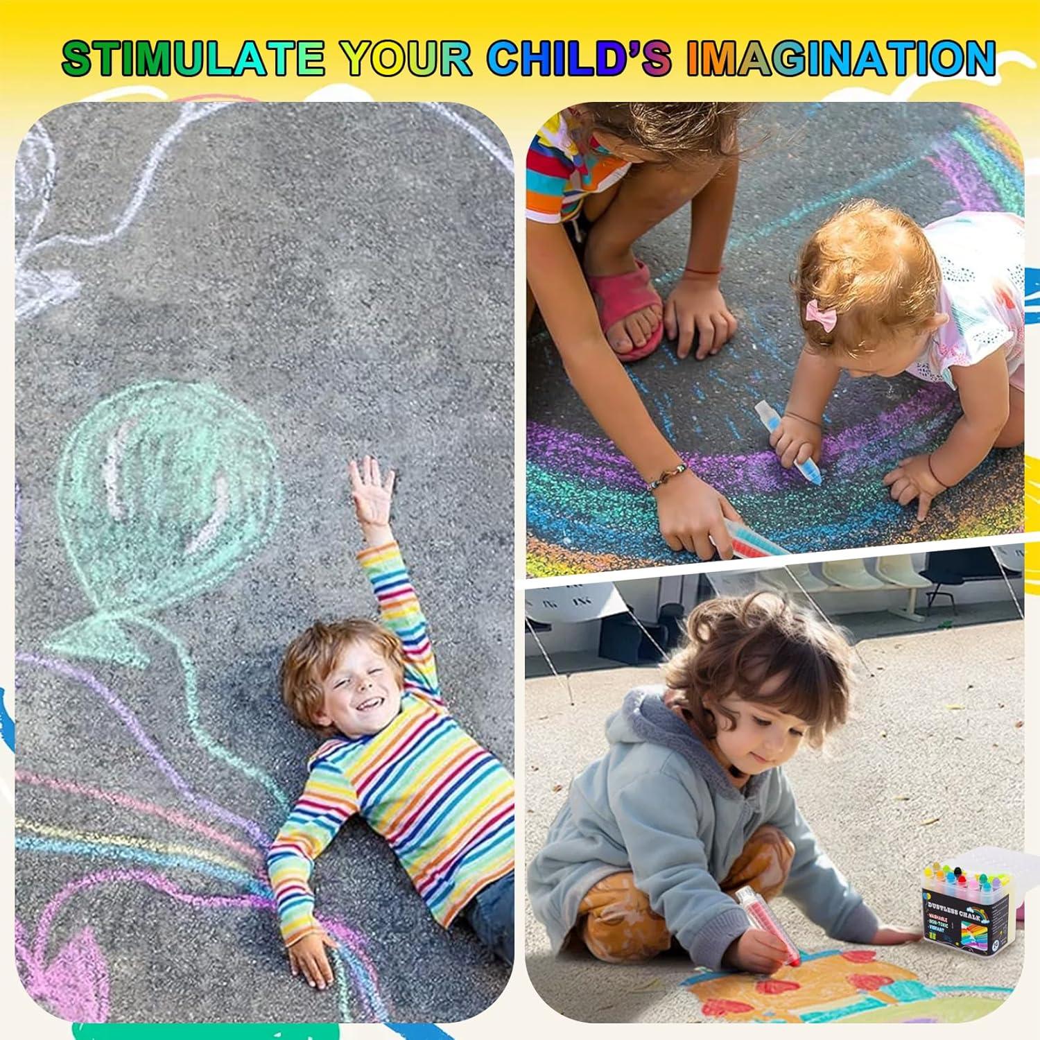 Juego de Tizas Sin Polvo Haoyond 24 Colores con Soporte