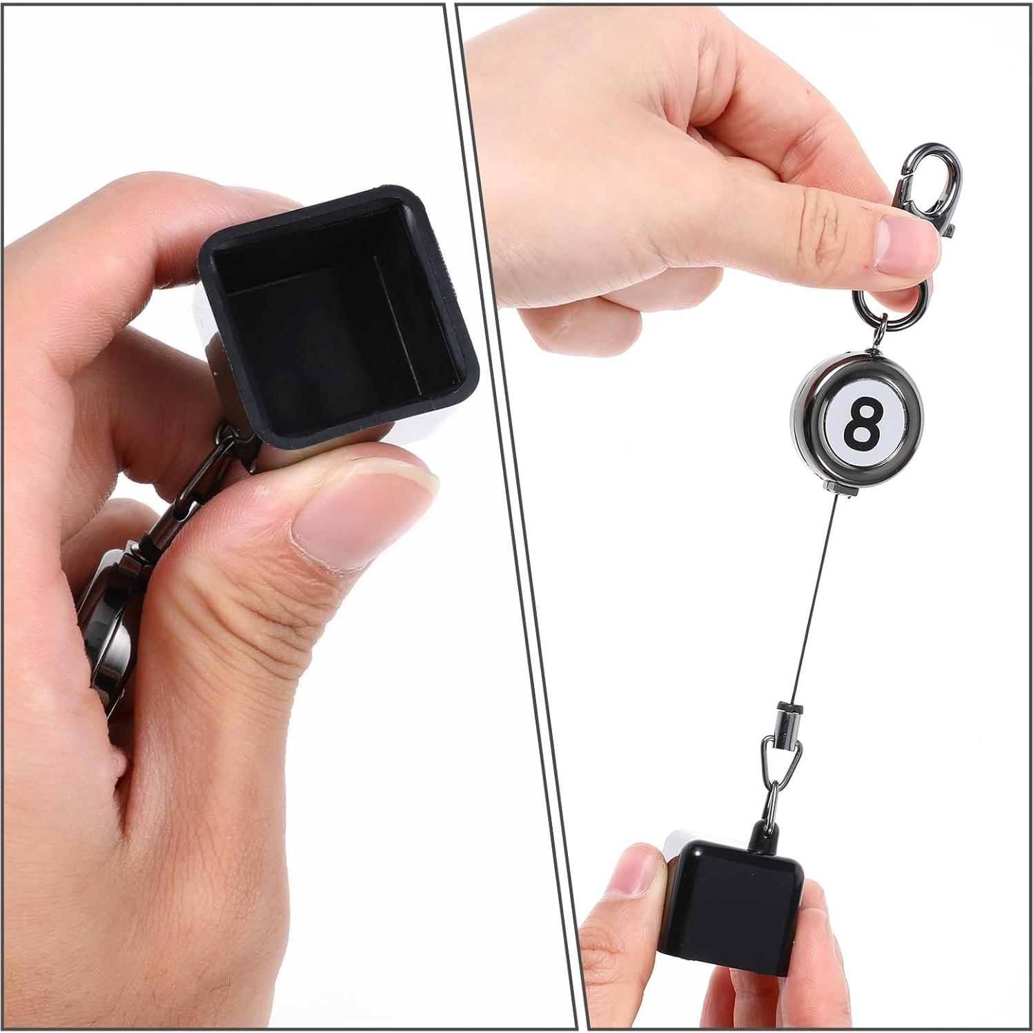 Soporte de Tiza de Billar FdcLixuvol Retráctil Negro